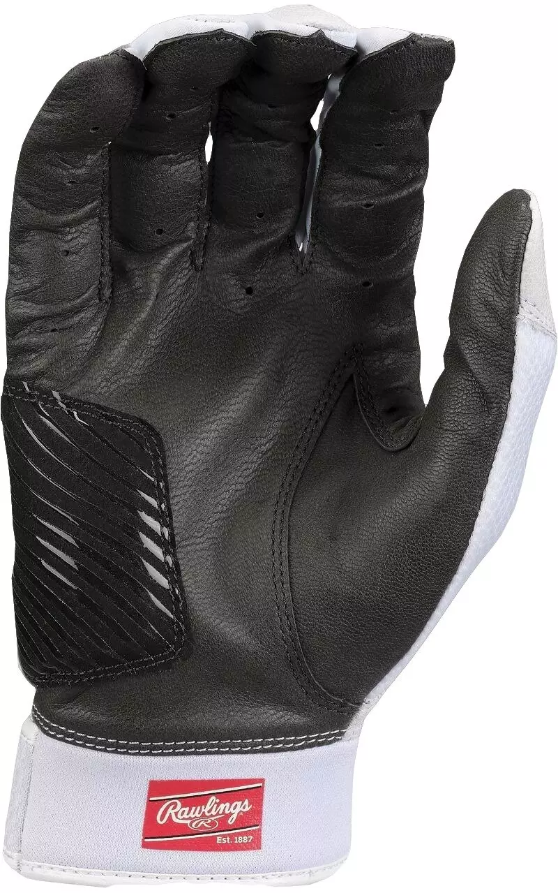 Rawlings Women's Workhorse OKC Fastpitch Softball Batting Gloves - White - WHITE