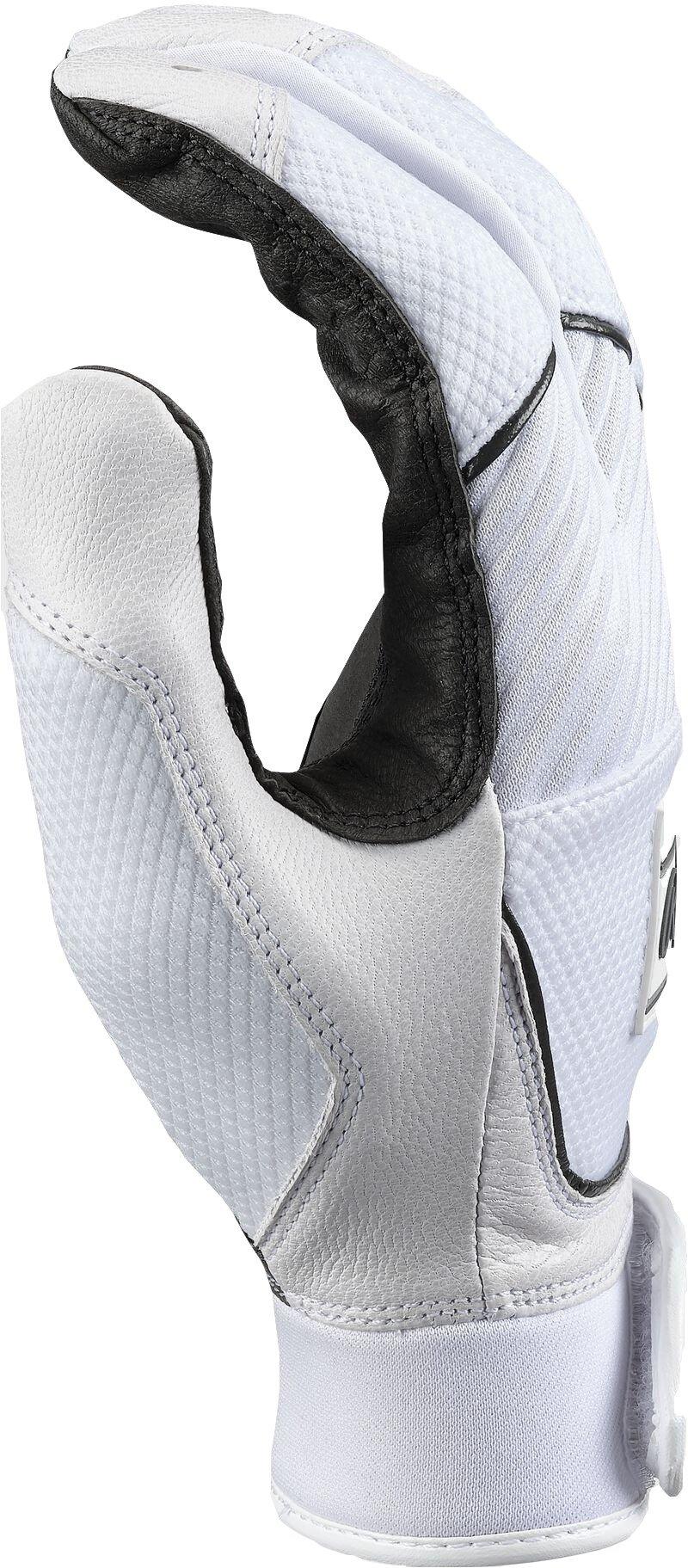 Rawlings Women's Workhorse OKC Fastpitch Softball Batting Gloves - White - WHITE Thumbnail View 3