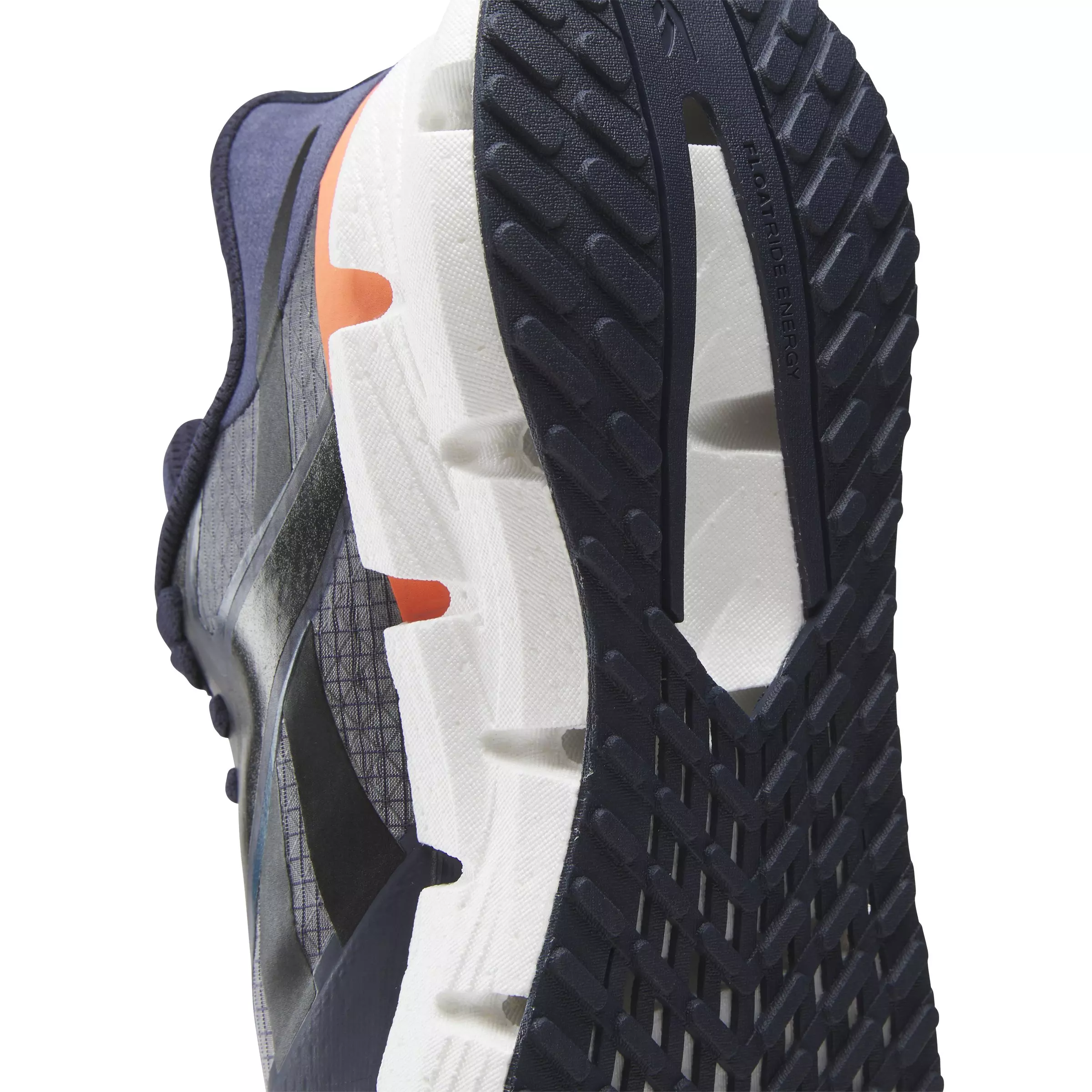 Reebok FloatZig 1 "Vector Navy/Escape Blue/Super Charged Coral" Men's Running Shoe - NAVY/BLUE/CORAL