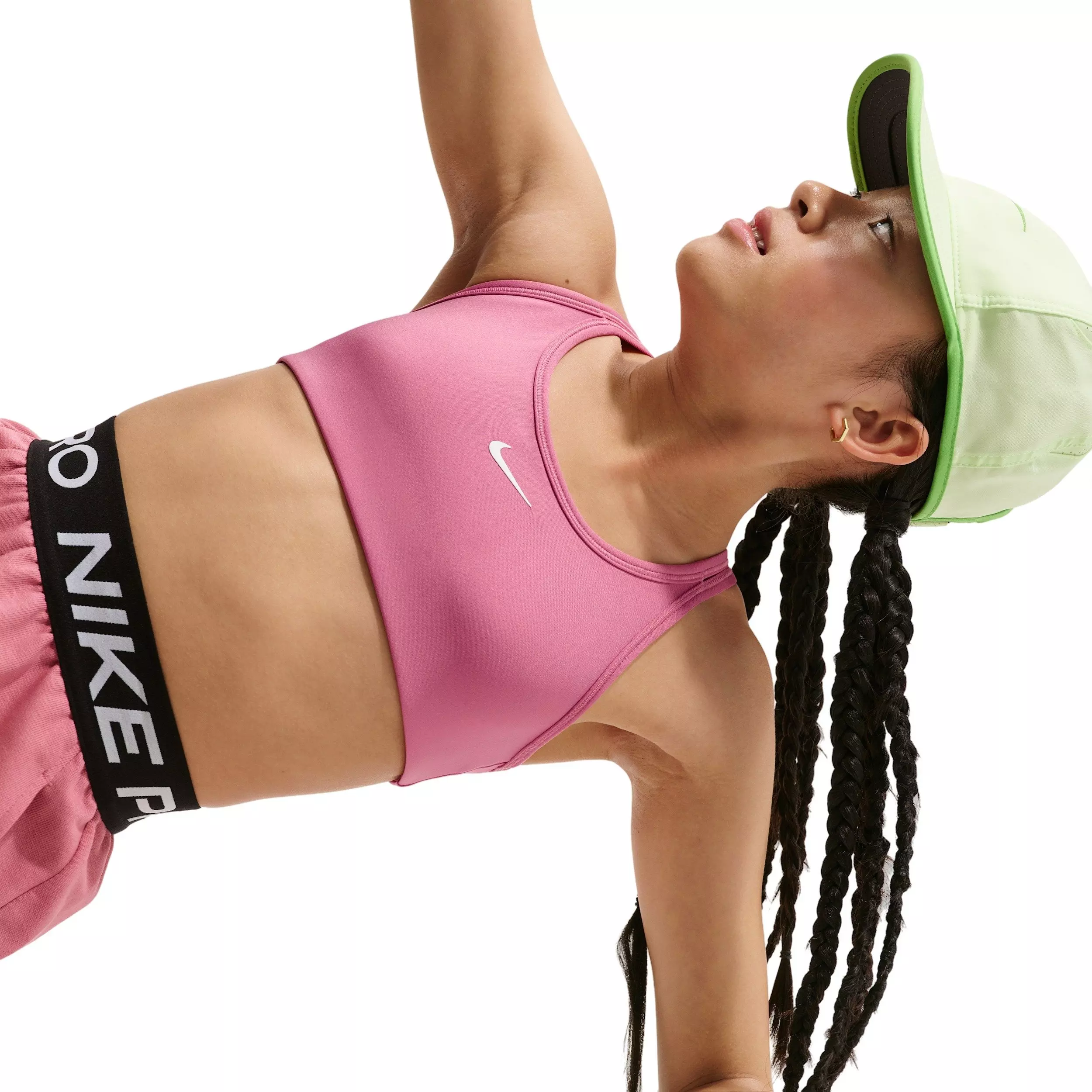 Nike Big Girls' Pro Swoosh Sports Bra - Pink - PINK