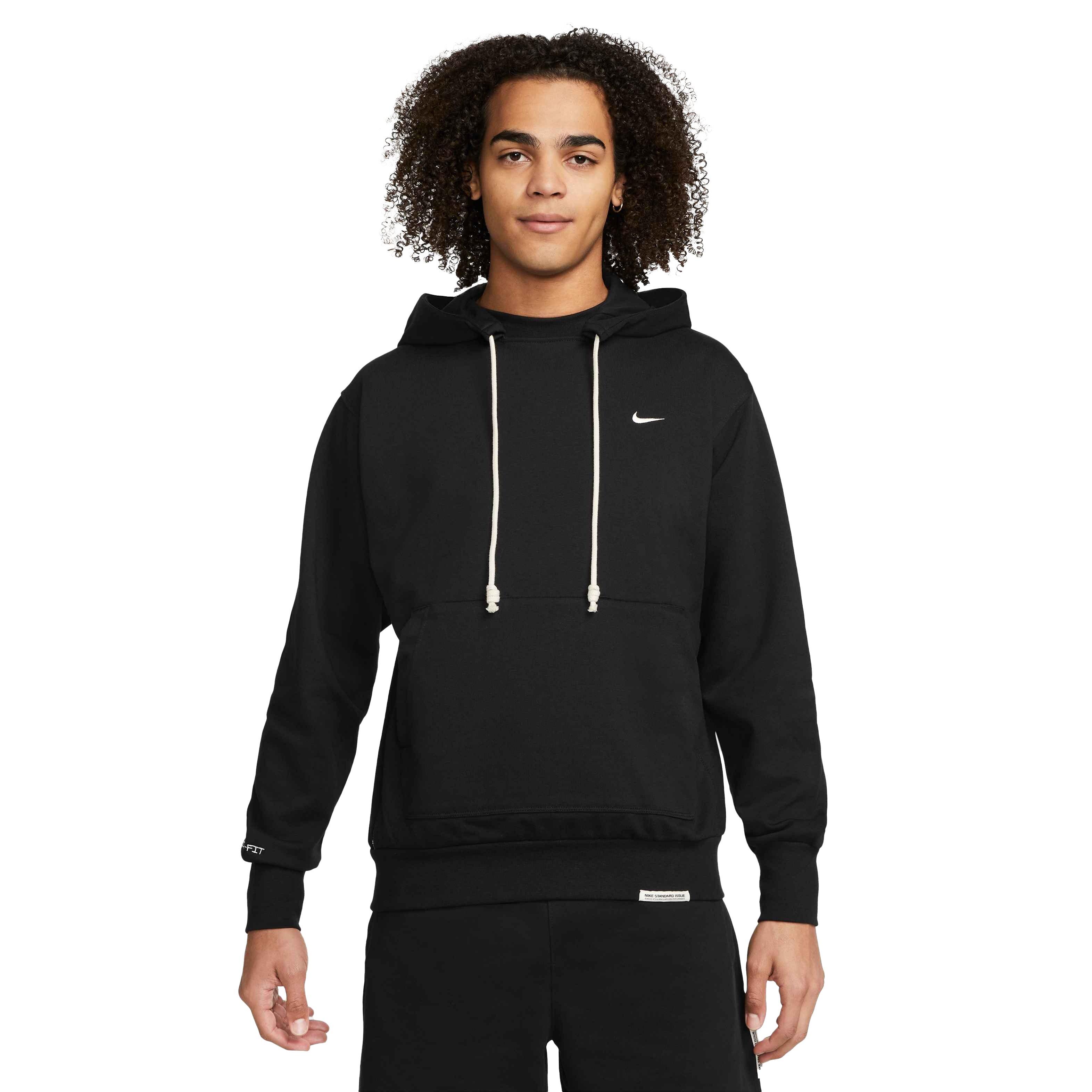 Nike Men's Pullover Basketball Dri-Fit Standard Issue Hoodie - BLACK Thumbnail View 1