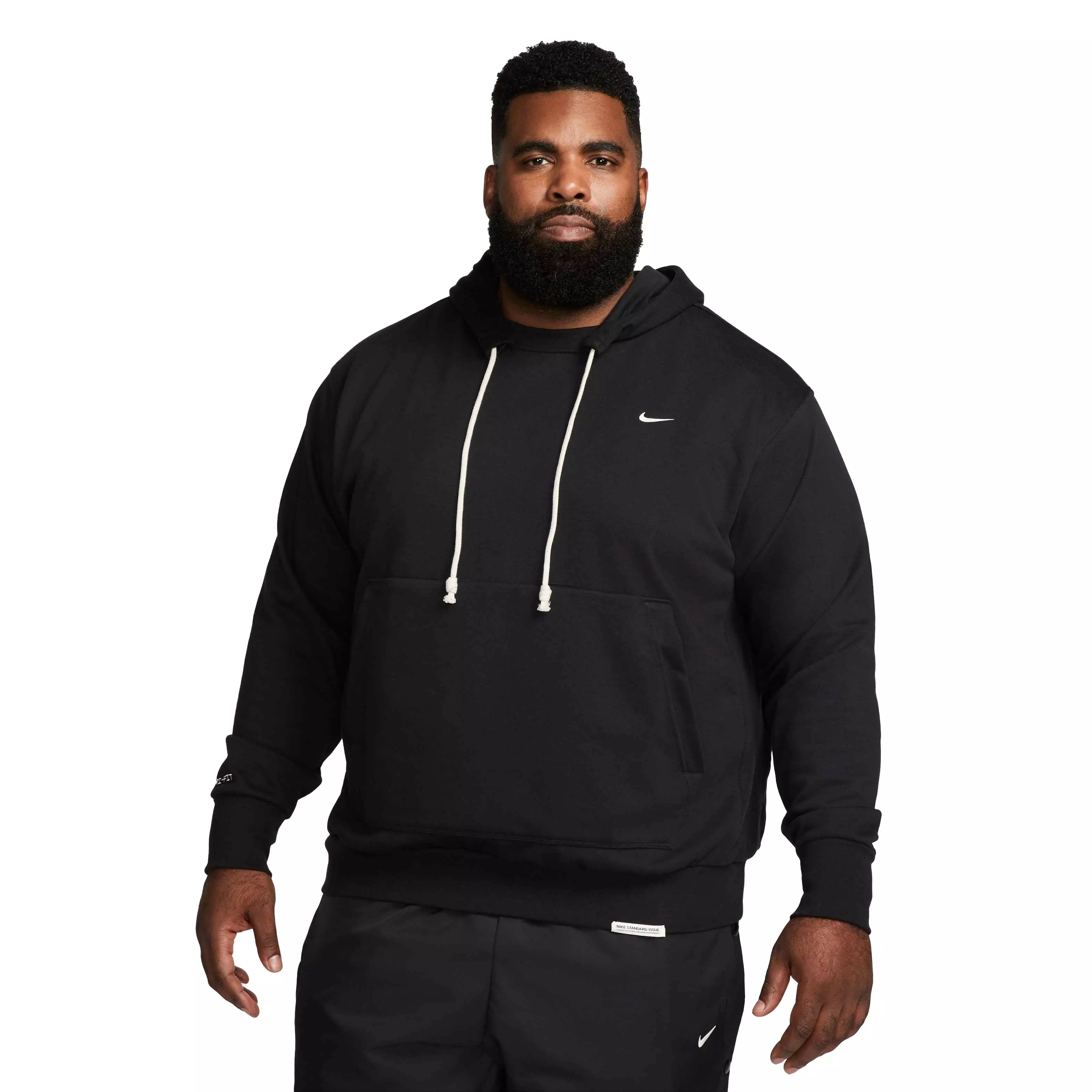 Nike Men's Pullover Basketball Dri-Fit Standard Issue Hoodie - BLACK