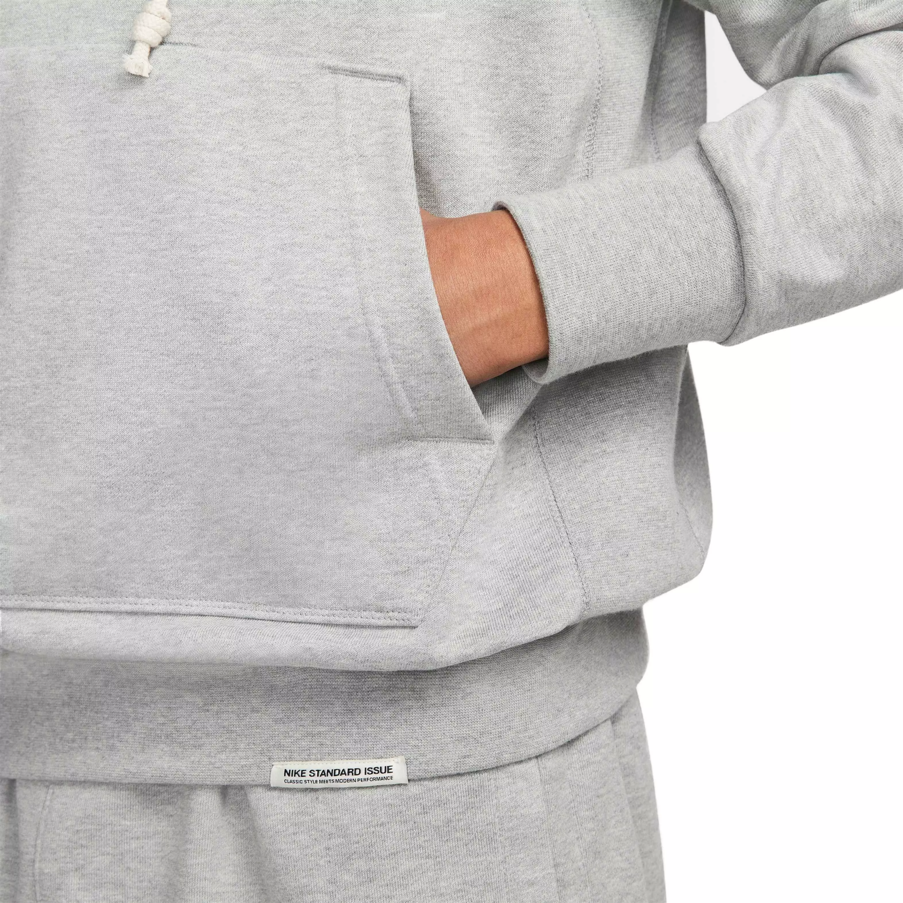 Nike Men's Pullover Basketball Dri-Fit Standard Issue Hoodie - GREY