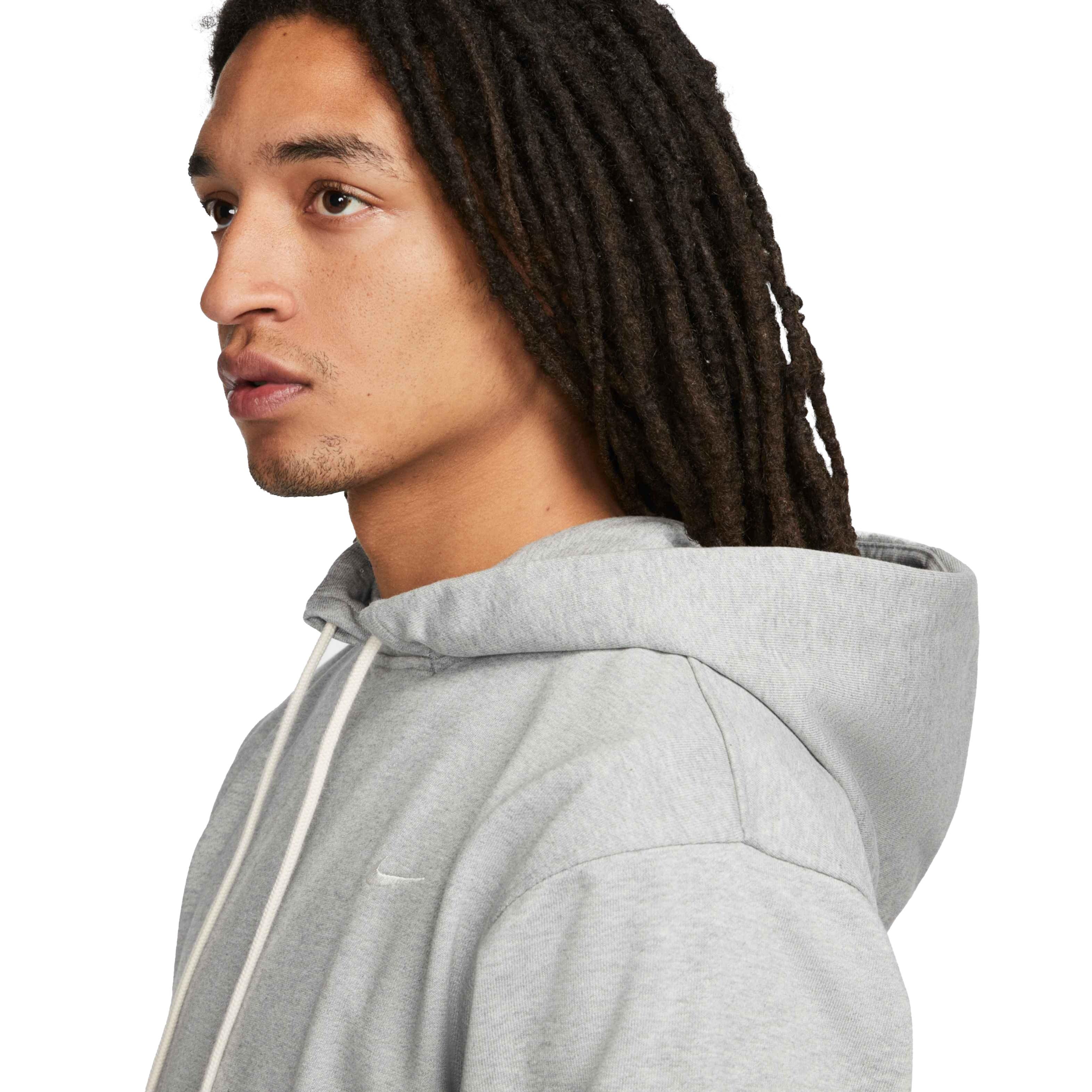 Nike Men's Pullover Basketball Dri-Fit Standard Issue Hoodie - GREY Thumbnail View 6