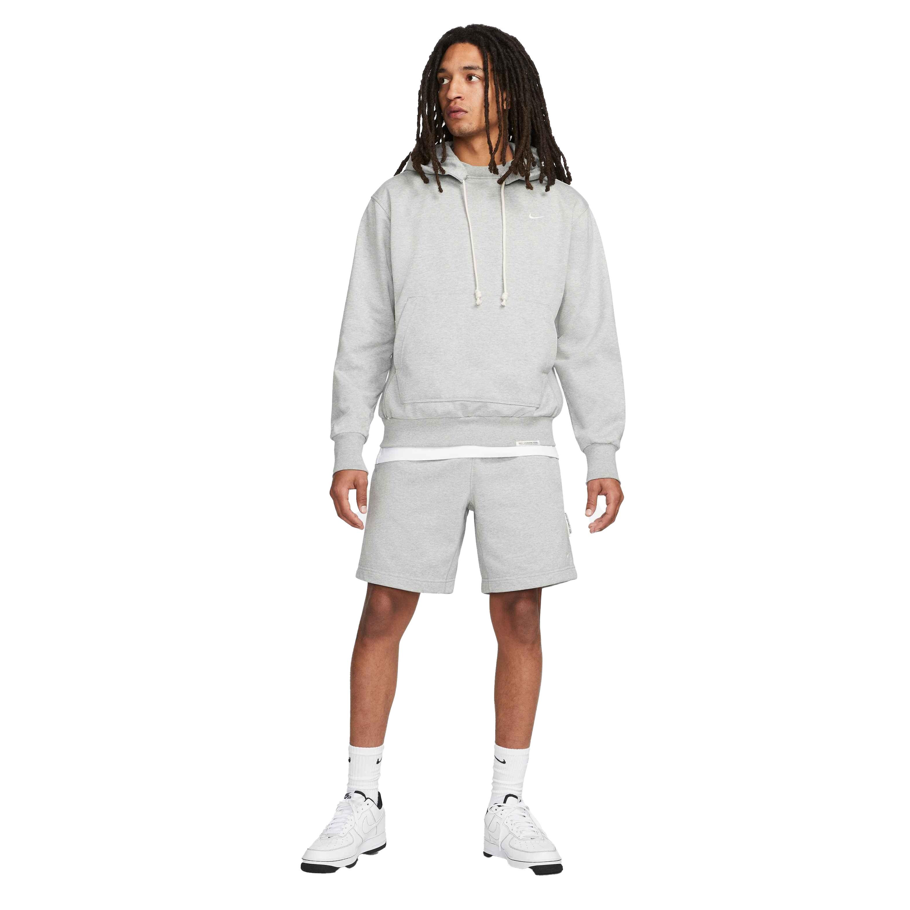 Nike Men's Pullover Basketball Dri-Fit Standard Issue Hoodie - GREY Thumbnail View 7