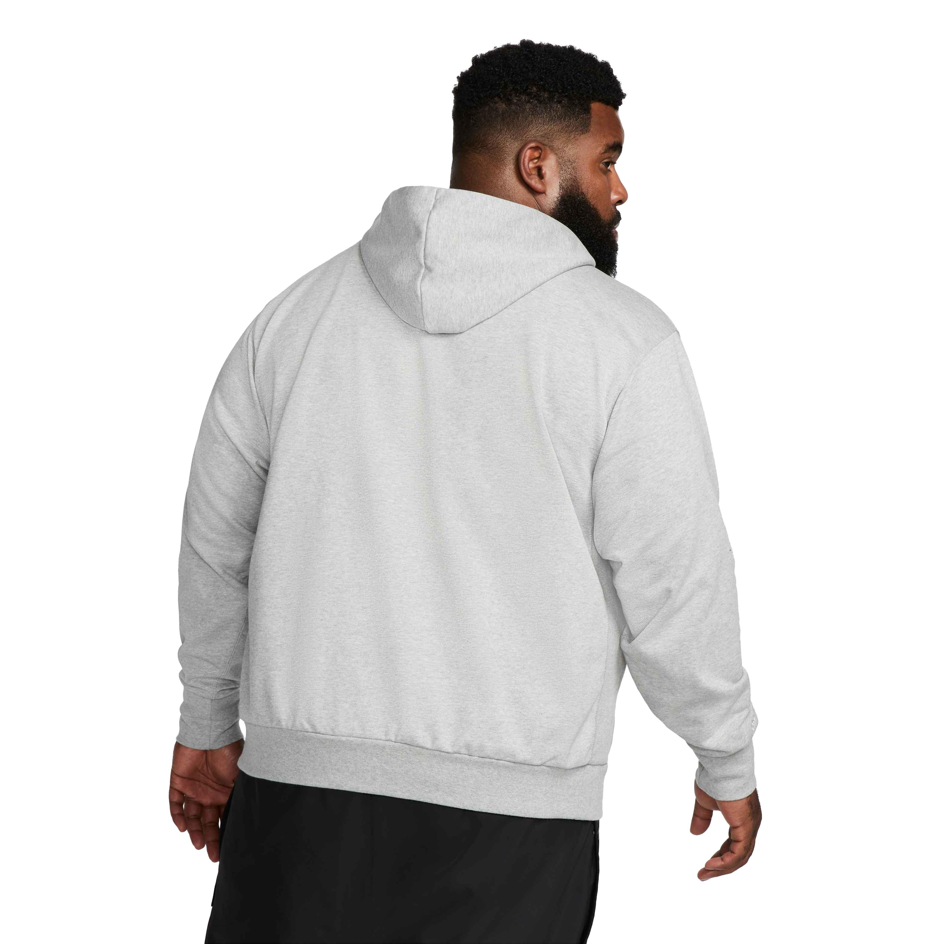 Nike Men's Pullover Basketball Dri-Fit Standard Issue Hoodie - GREY Thumbnail View 9