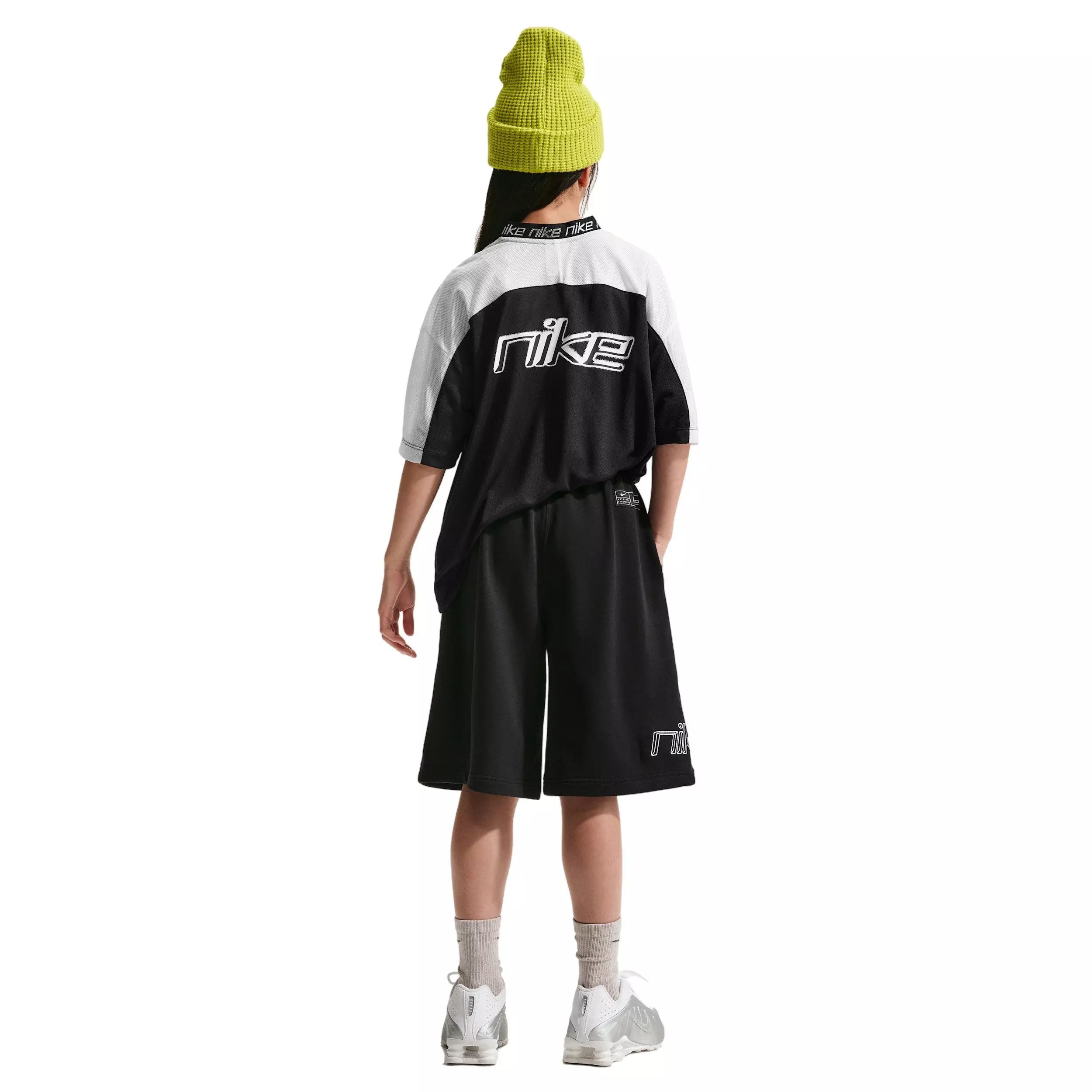 Nike Big Girls' Sportswear French Terry Shorts - Black - BLACK