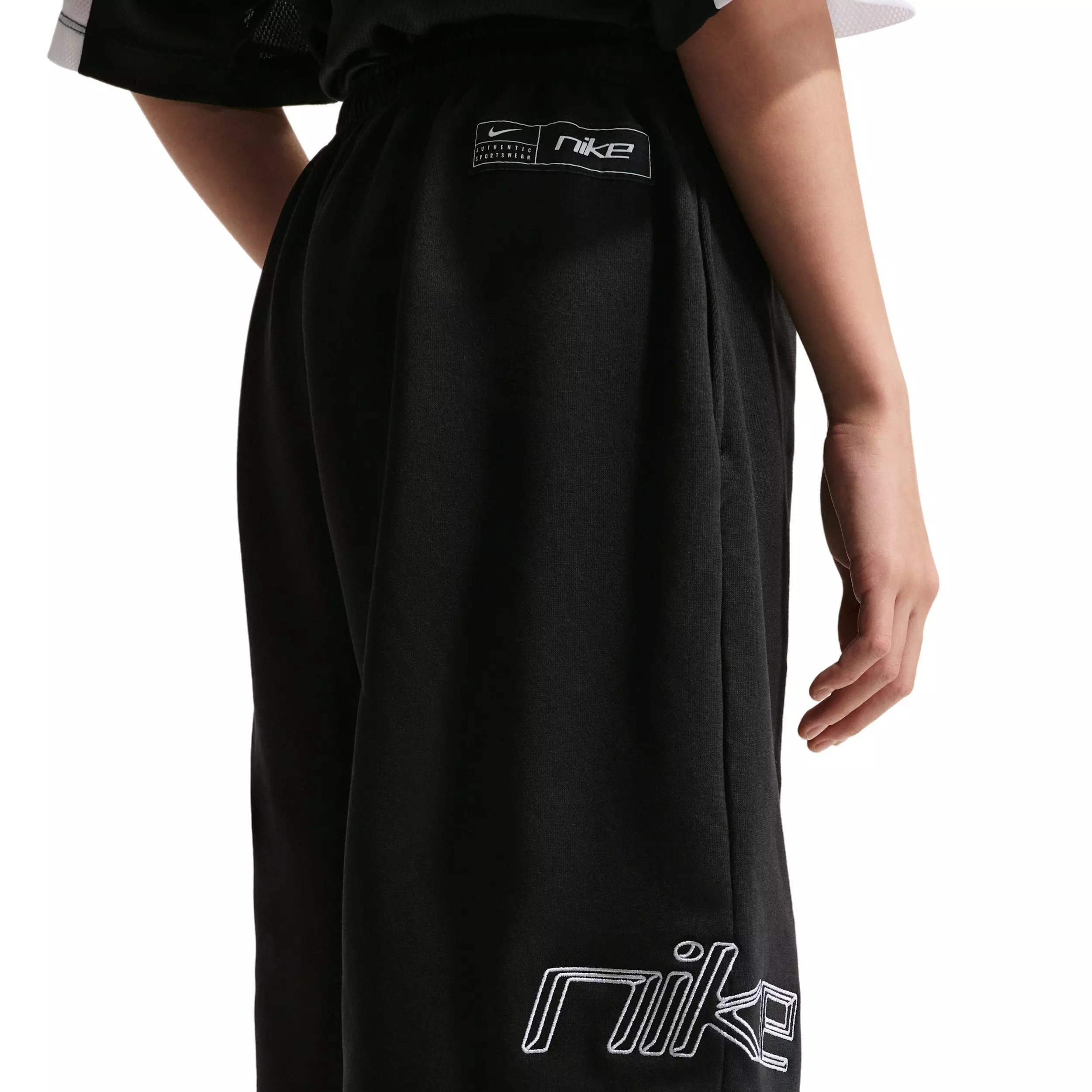 Nike Big Girls' Sportswear French Terry Shorts - Black - BLACK