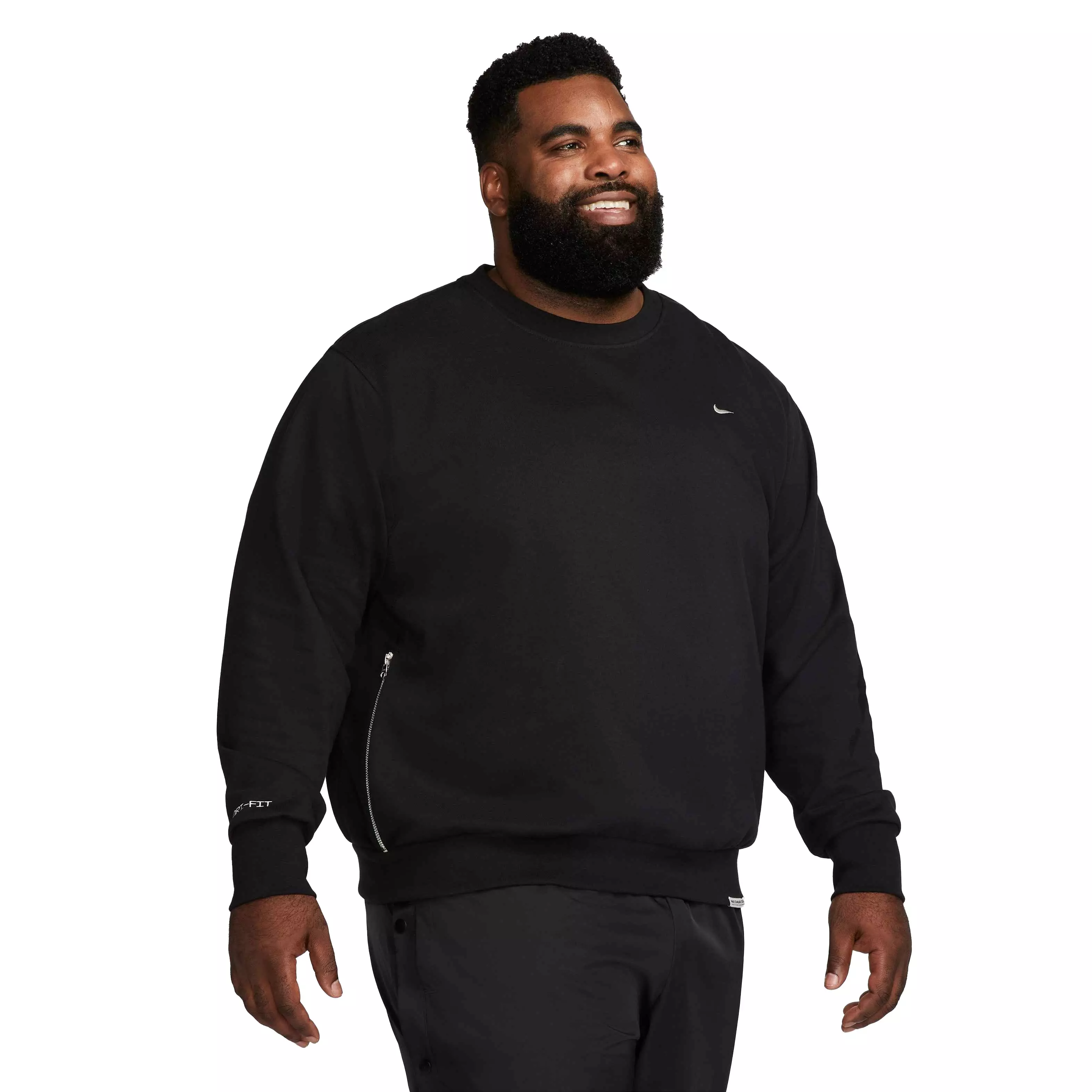 Nike Men's Dri-Fit Standard Issue Basketball Crew - BLACK