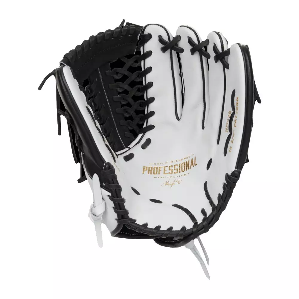Easton 2024 Haylie McCleney Elite 12.75" Outfield Softball Glove LHT - WHITE/BLACK