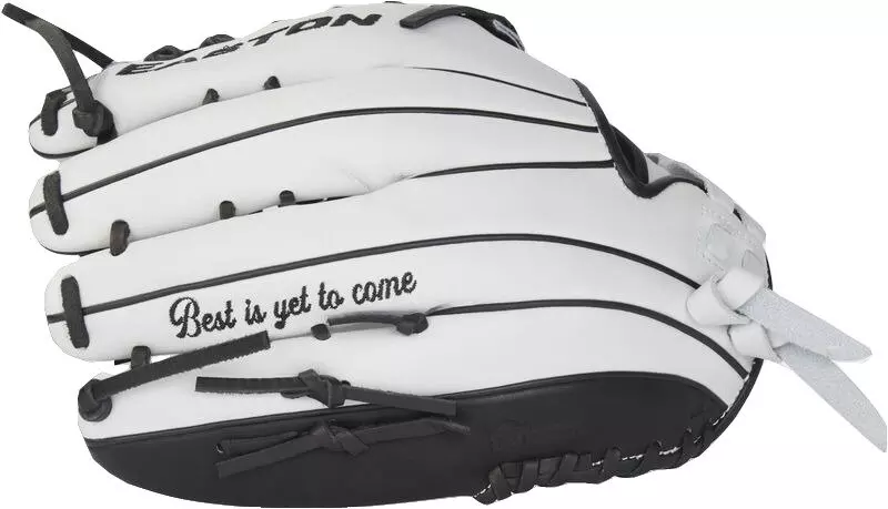 Easton 2024 Haylie McCleney Elite 12.75" Outfield Softball Glove RHT - WHITE/BLACK