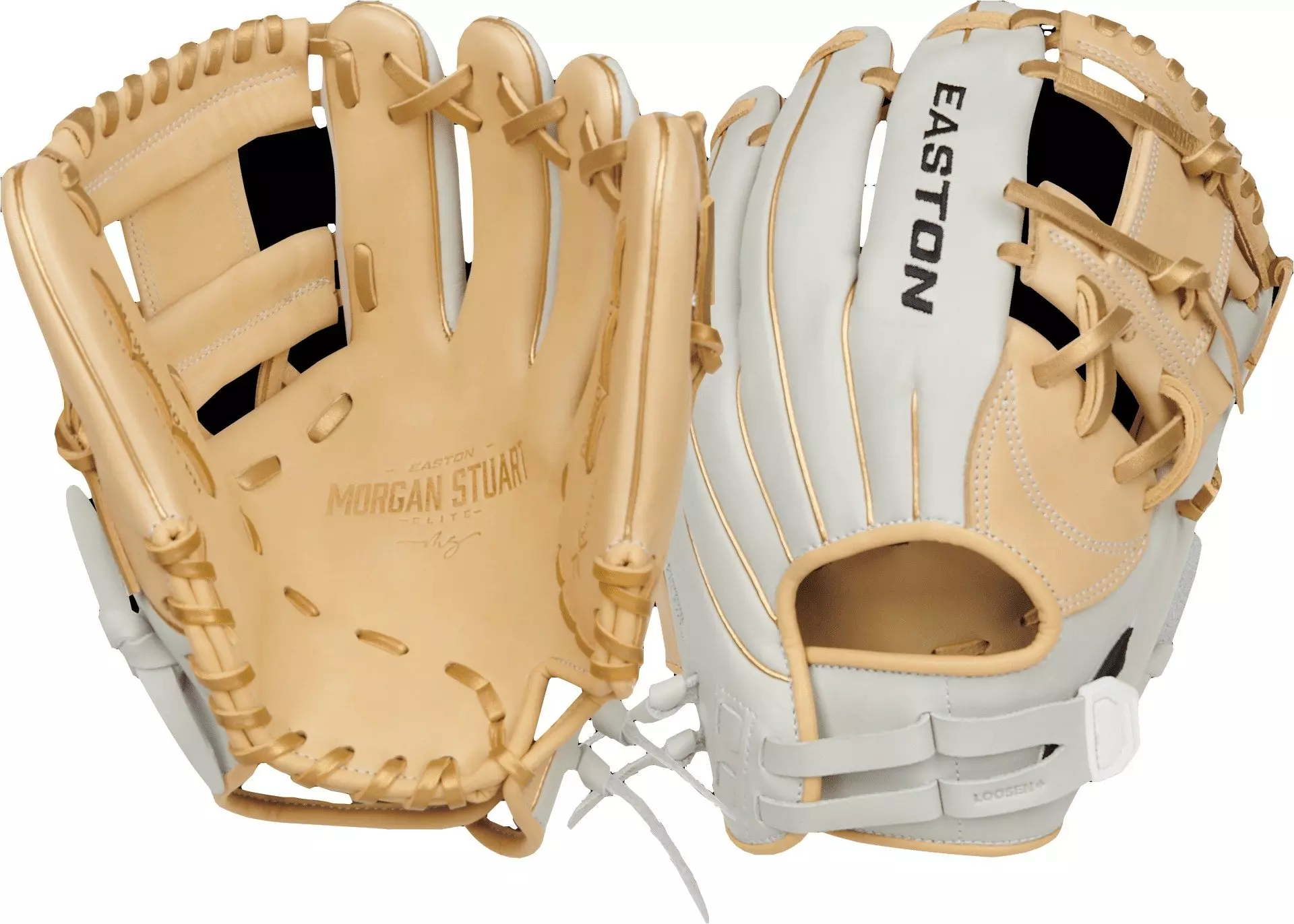 Easton Elite Series 11.5" M. Stuart Infield Softball Glove RHT - WHITE/TAN