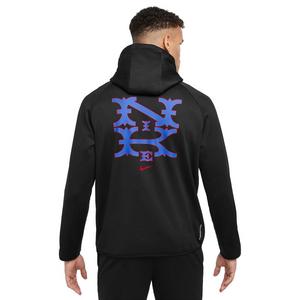 Nike Men's Therma-FIT HD Pullover FH24 Baseball Hoodie -Black/Red