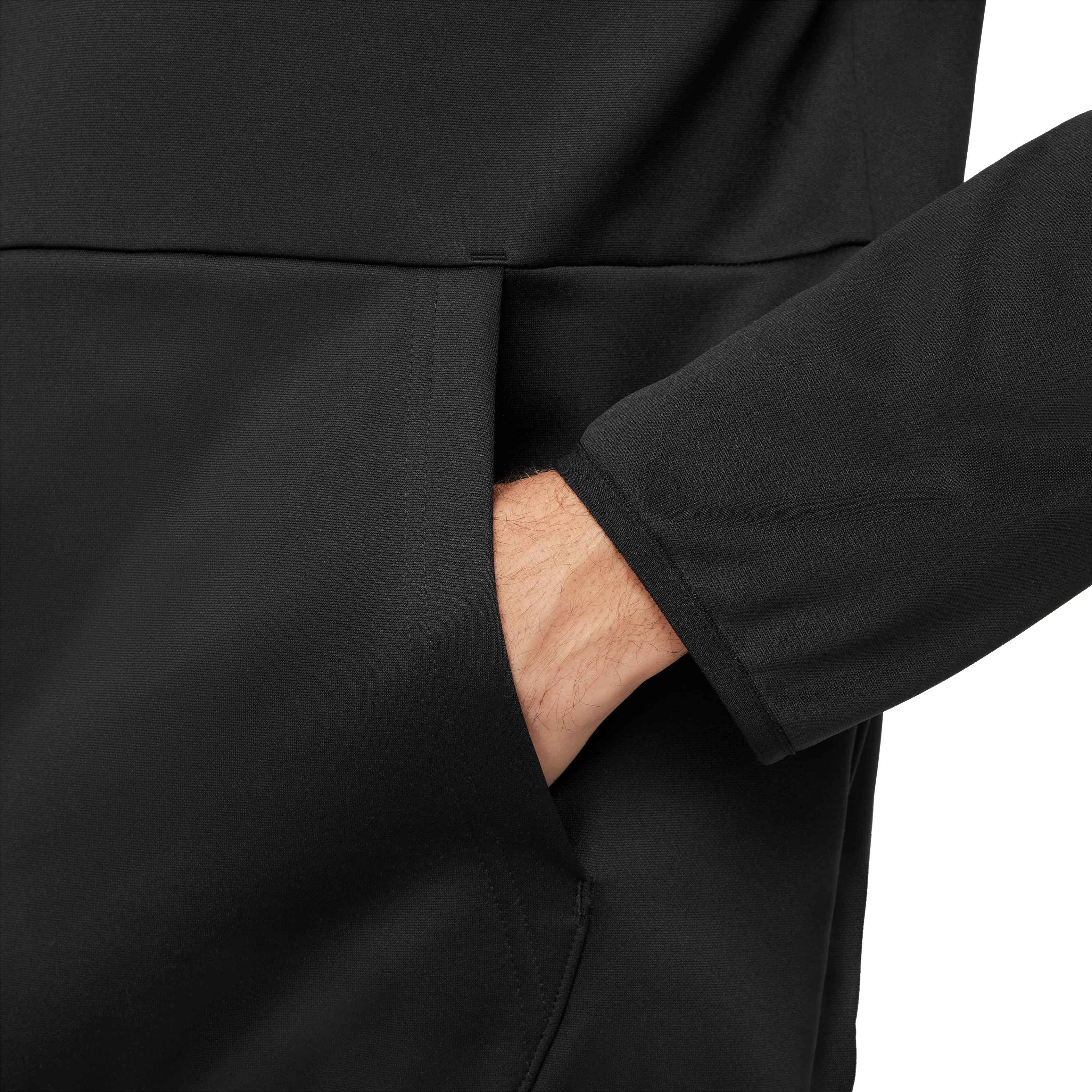 Nike Men's Therma-FIT HD Pullover FH24 Baseball Hoodie -Black/Red - BLACK/RED Thumbnail View 5