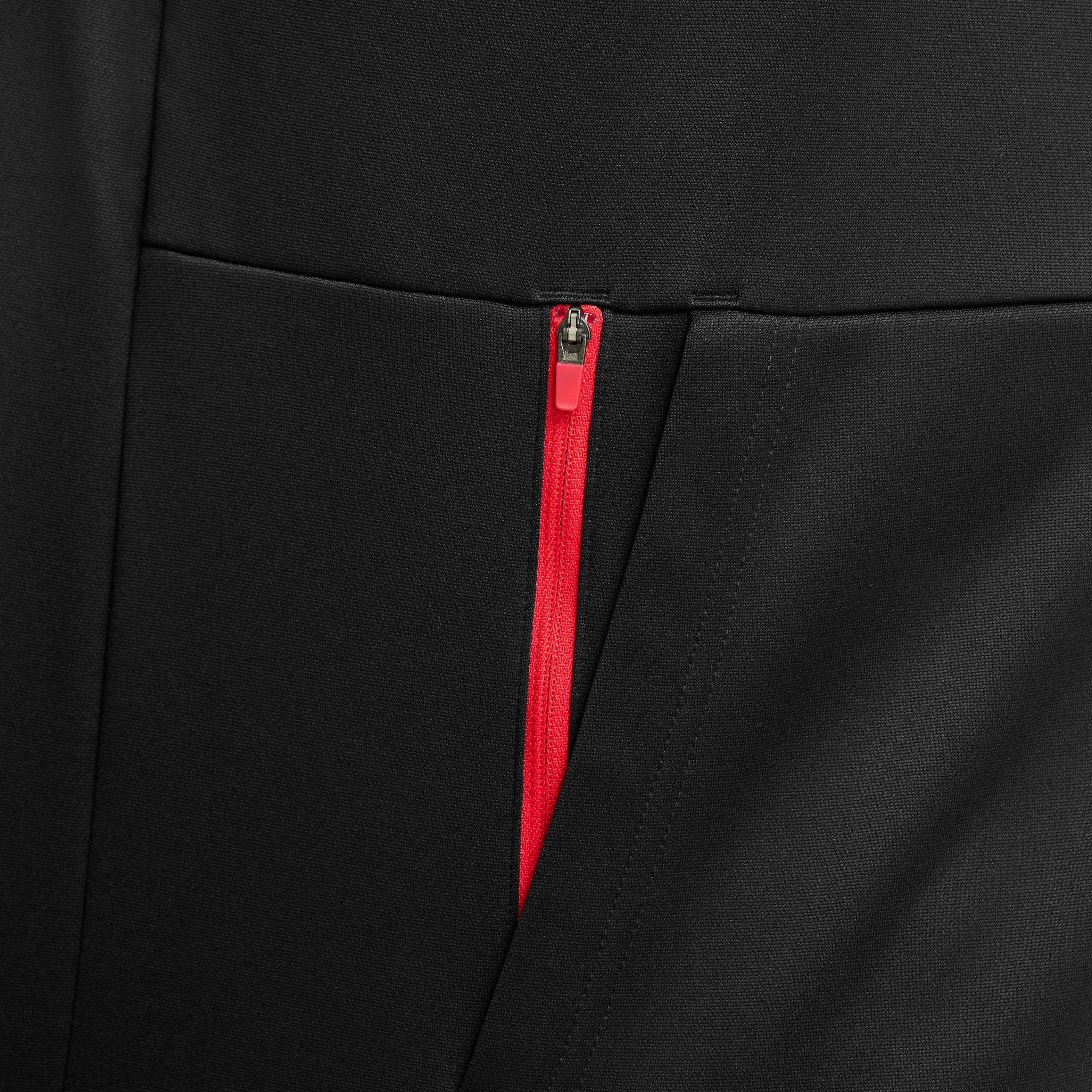 Nike Men's Therma-FIT HD Pullover FH24 Baseball Hoodie -Black/Red - BLACK/RED Thumbnail View 6