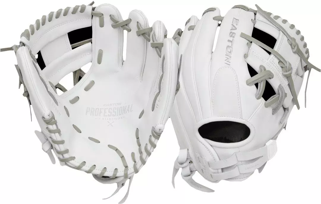 Easton 2024 Professional Collection 11.5" Infield Softball Glove RHT - WHITE/GREY