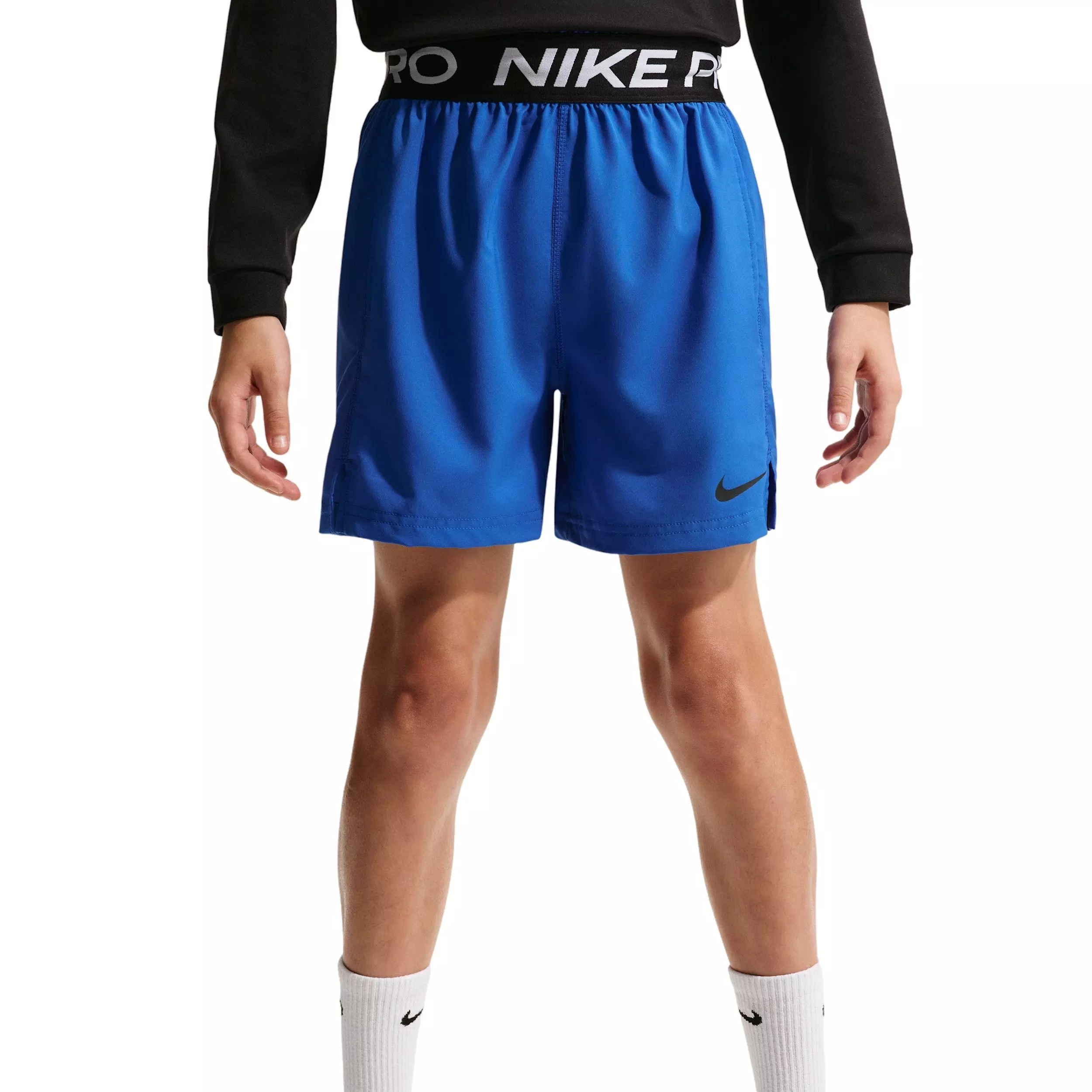 Nike Big Boys' Pro Dri-FIT Training Shorts - Blue - BLUE