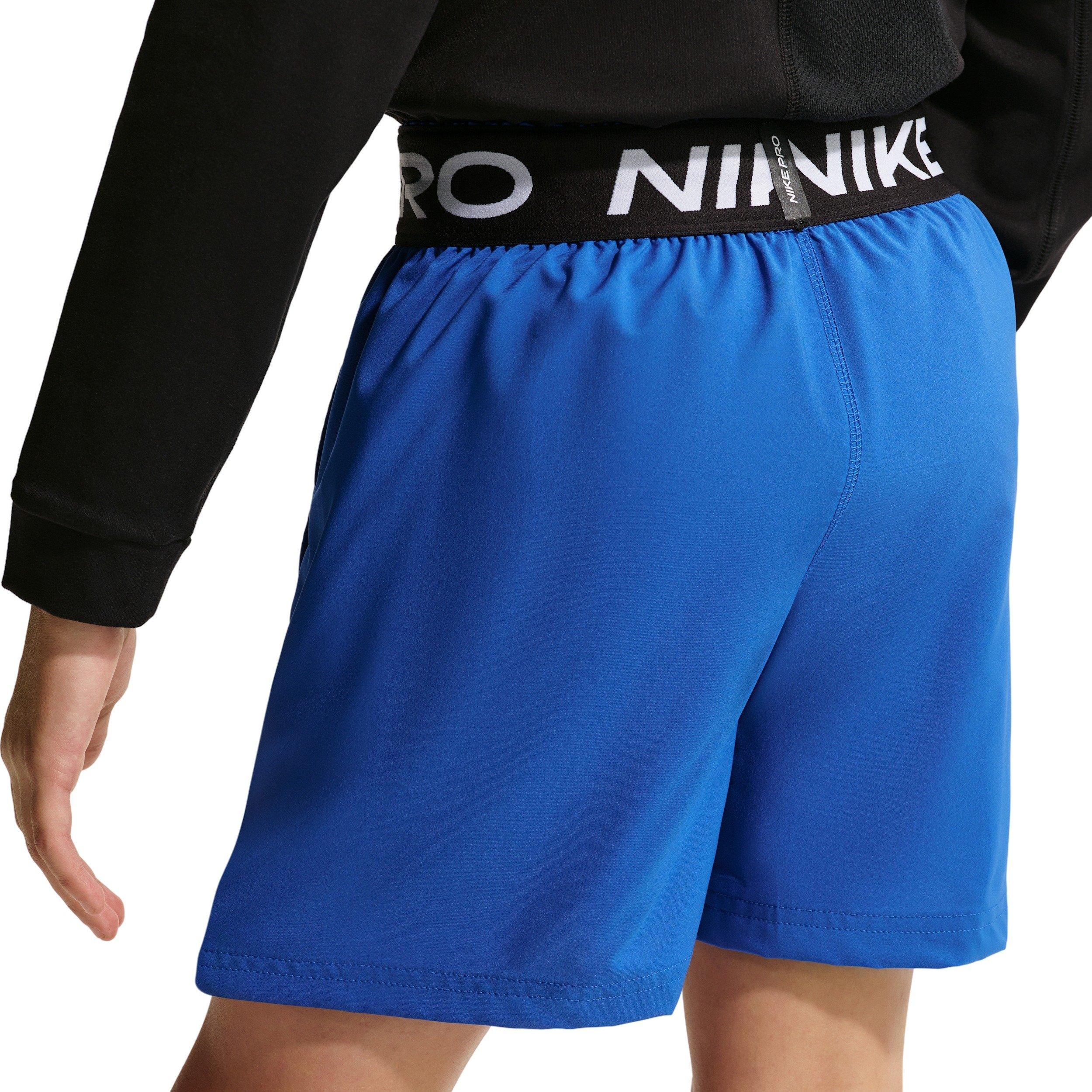 Nike Pro Dri-FIT Big Boys' Blue Training Shorts