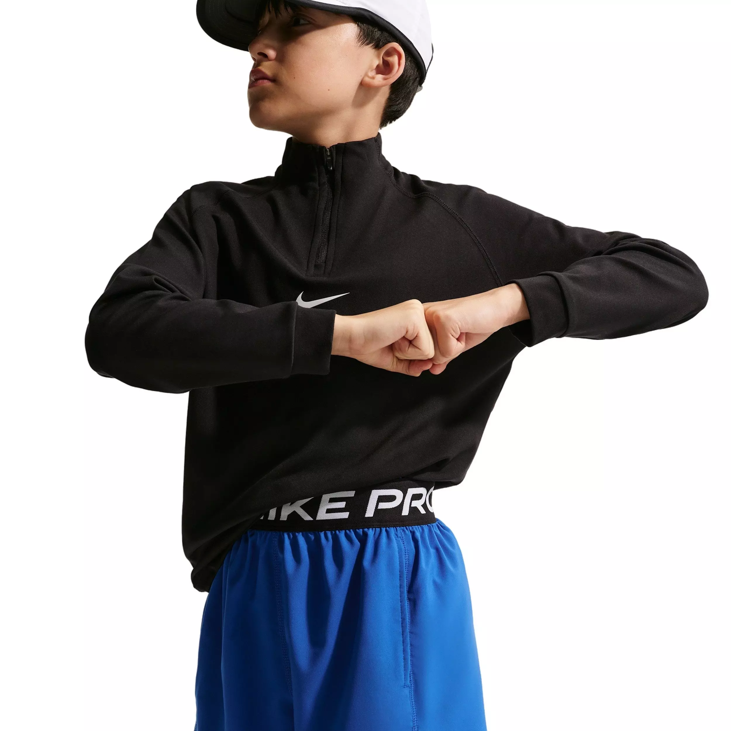 Nike Big Boys' Pro Dri-FIT Training Shorts - Blue - BLUE