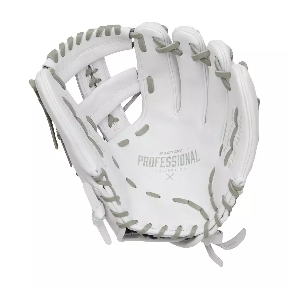 Easton 2024 Professional Collection 11.75" Infield Softball Glove RHT - WHITE/GREY