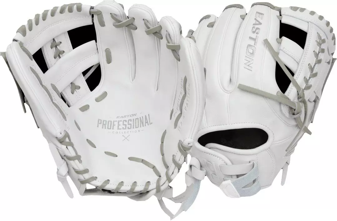 Easton 2024 Professional Collection 11.75" Infield Softball Glove RHT - WHITE/GREY