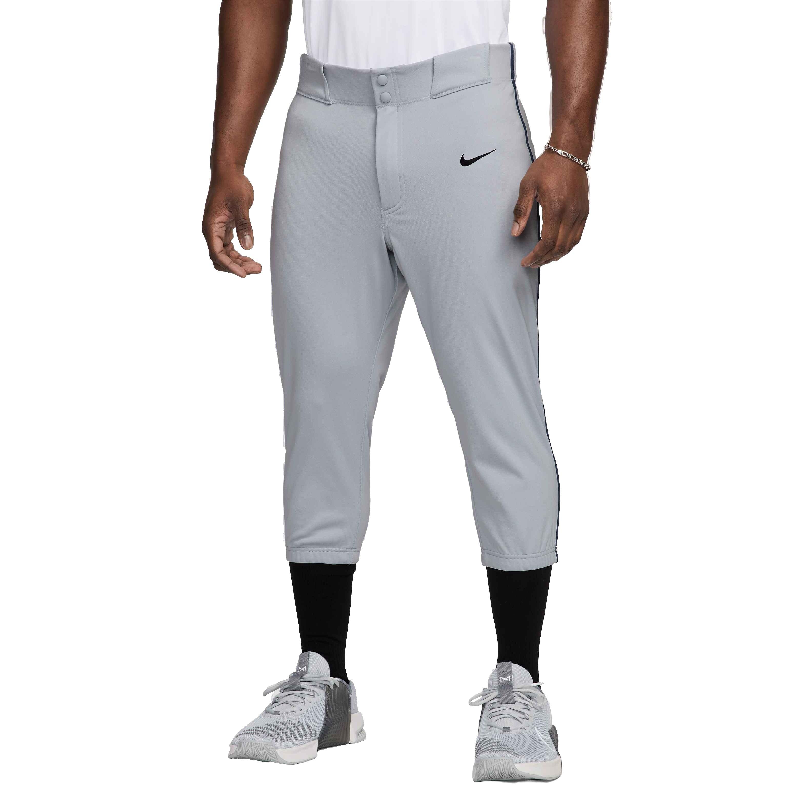 Nike Men's Vapor Select 2 High Piped Baseball Pants - GREY/NAVY Thumbnail View 1