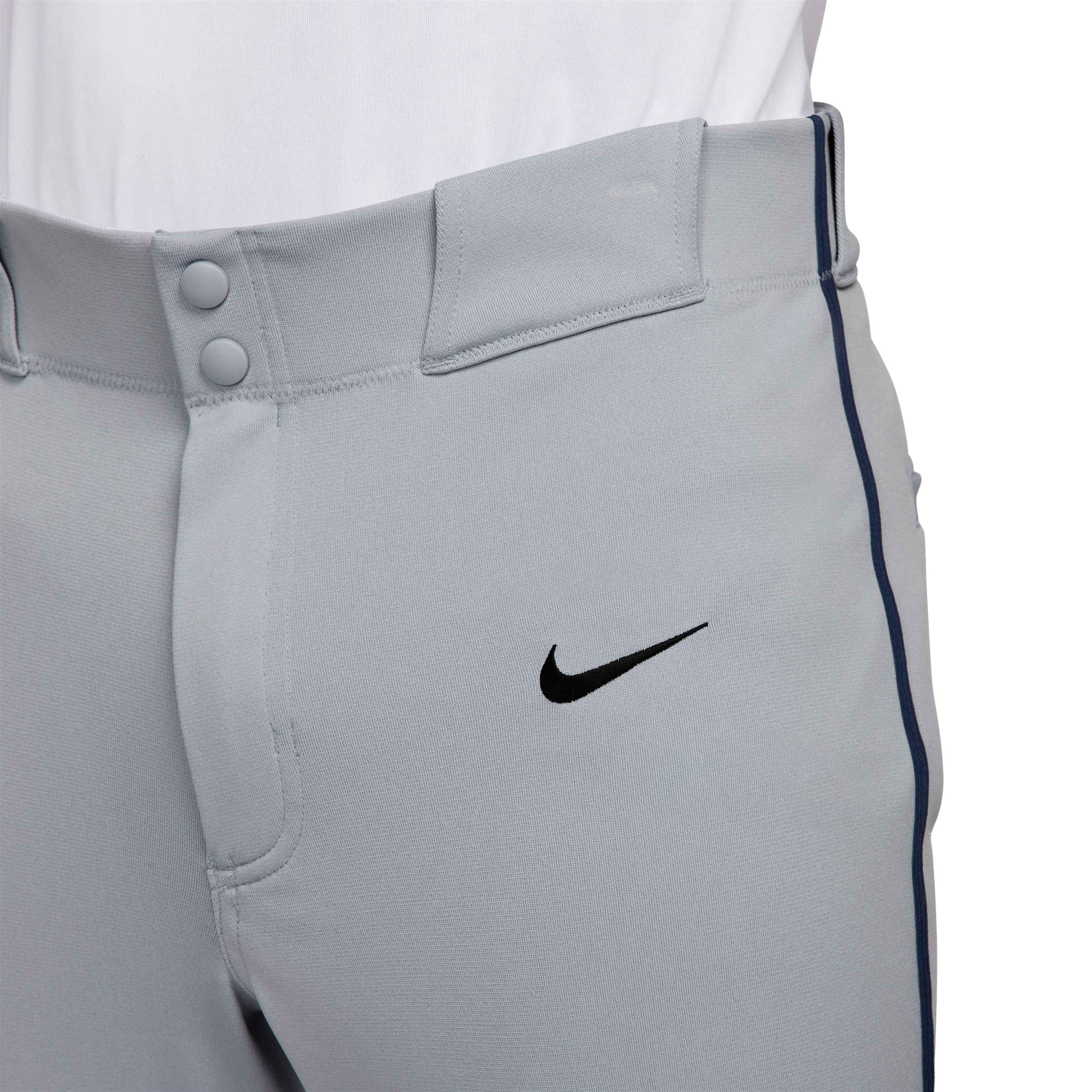 Nike Men's Vapor Select 2 High Piped Baseball Pants - GREY/NAVY Thumbnail View 3