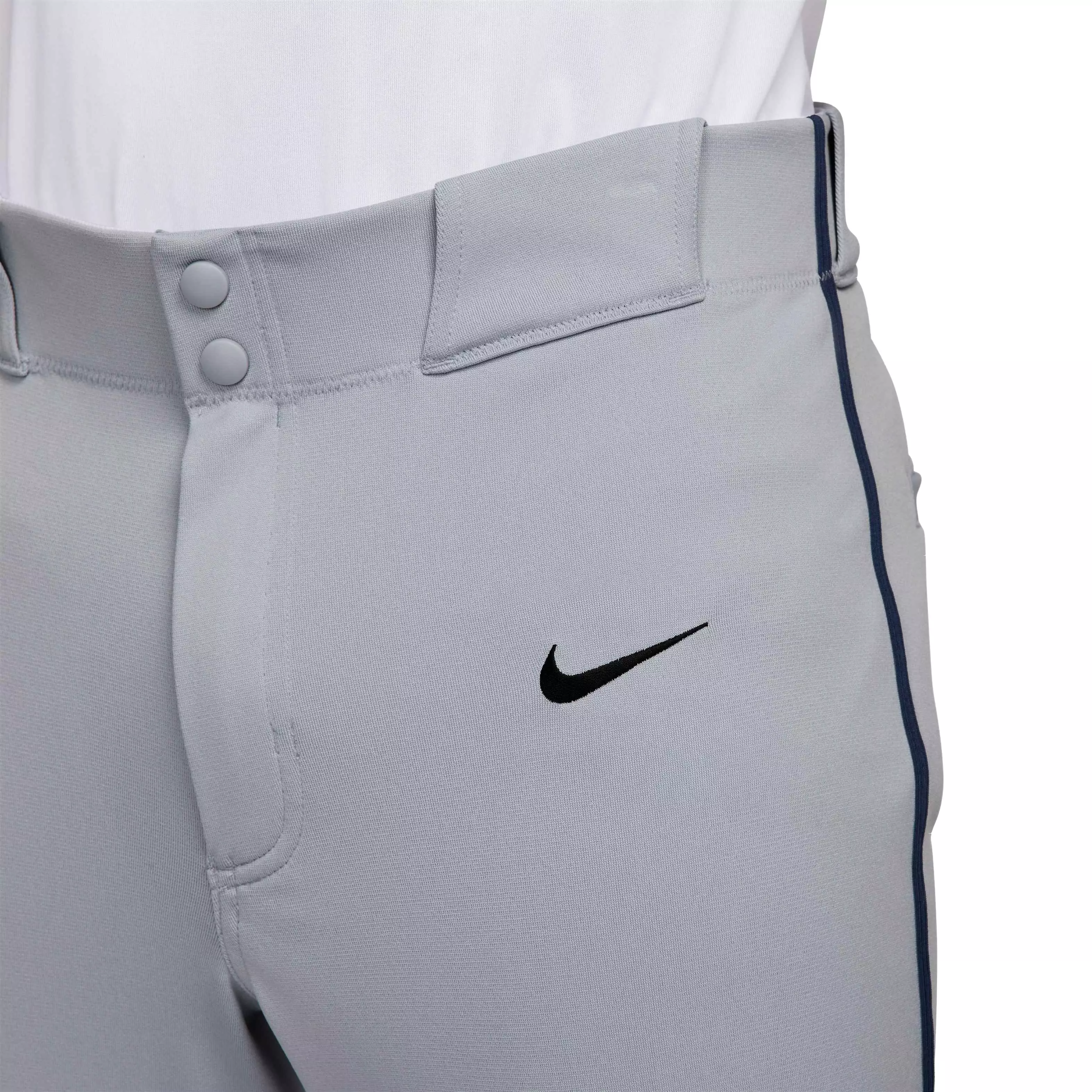 Nike Men's Vapor Select 2 High Piped Baseball Pants - GREY/NAVY