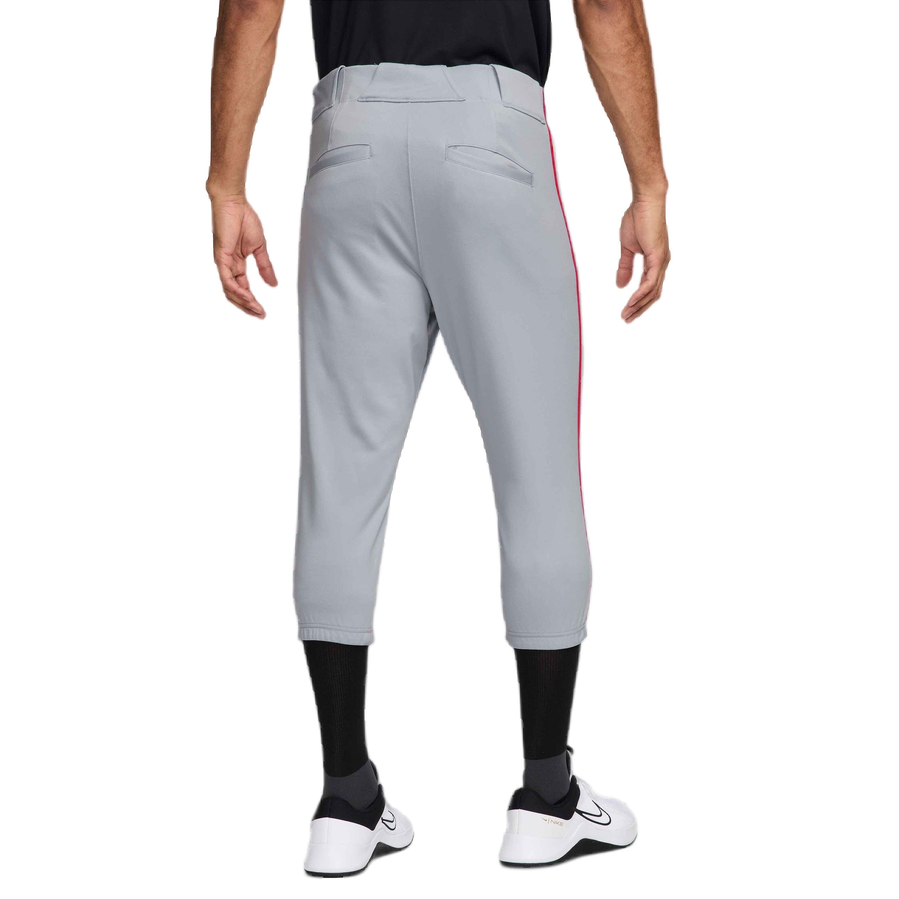 Nike Men's Vapor Select 2 High Piped Baseball Pants - GREY/RED Thumbnail View 2