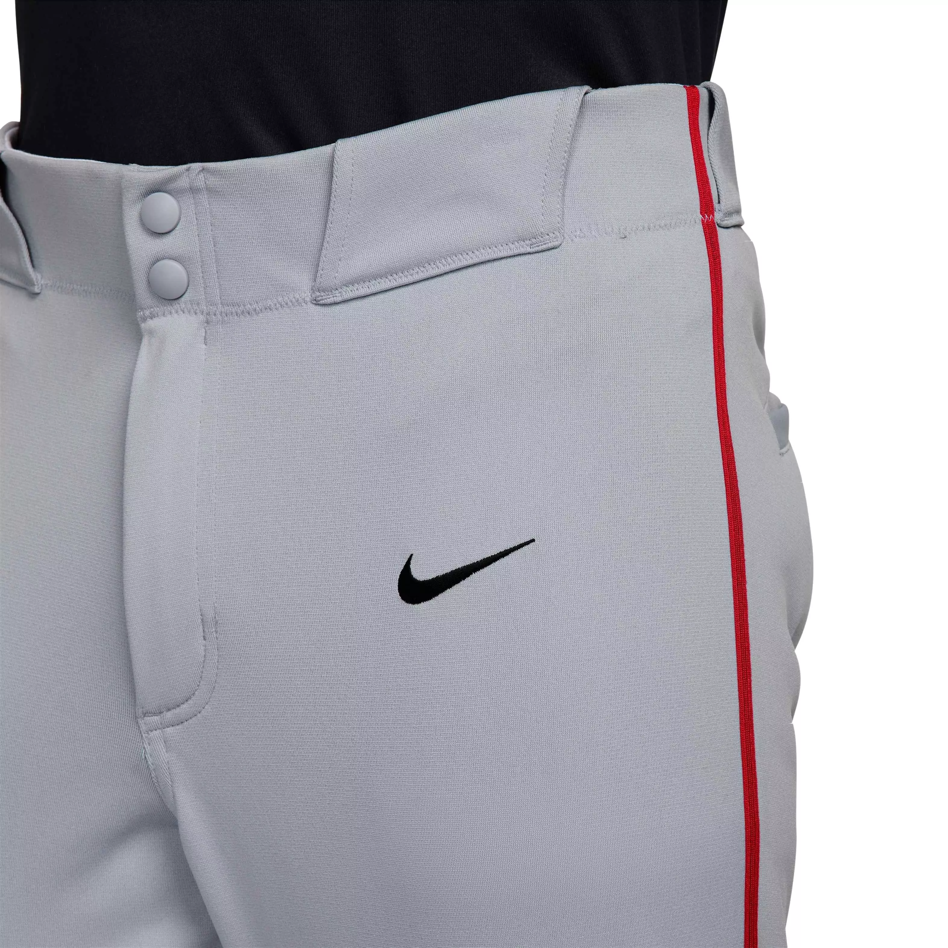 Nike Men's Vapor Select 2 High Piped Baseball Pants - GREY/RED