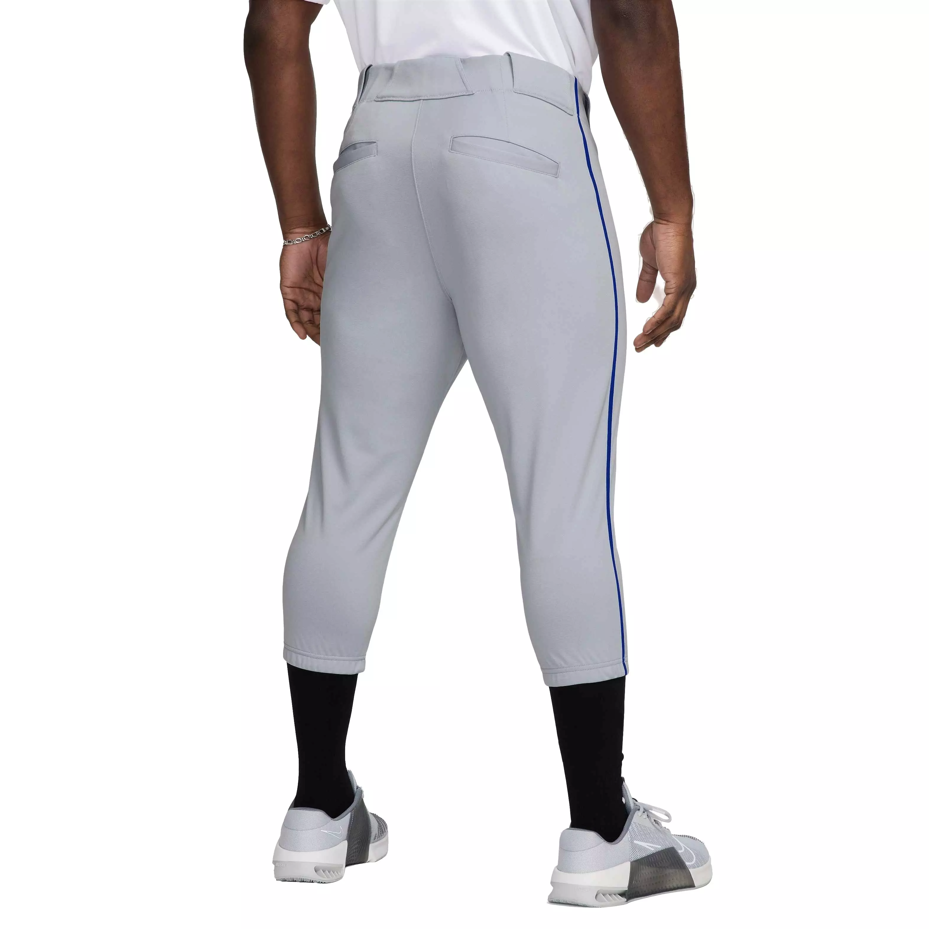 Nike Men's Vapor Select 2 High Piped Baseball Pants - GREY/ROYAL