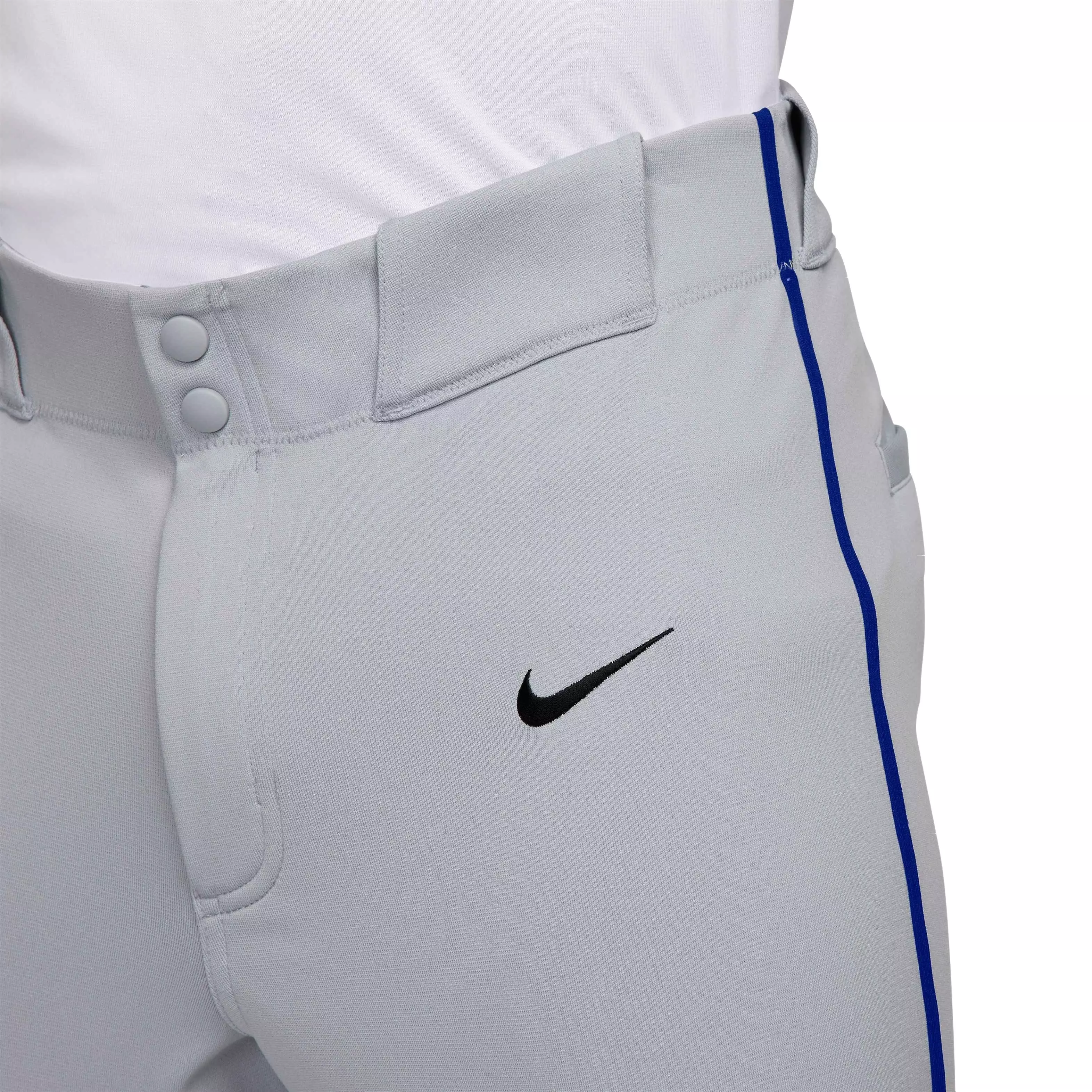 Nike Men's Vapor Select 2 High Piped Baseball Pants - GREY/ROYAL