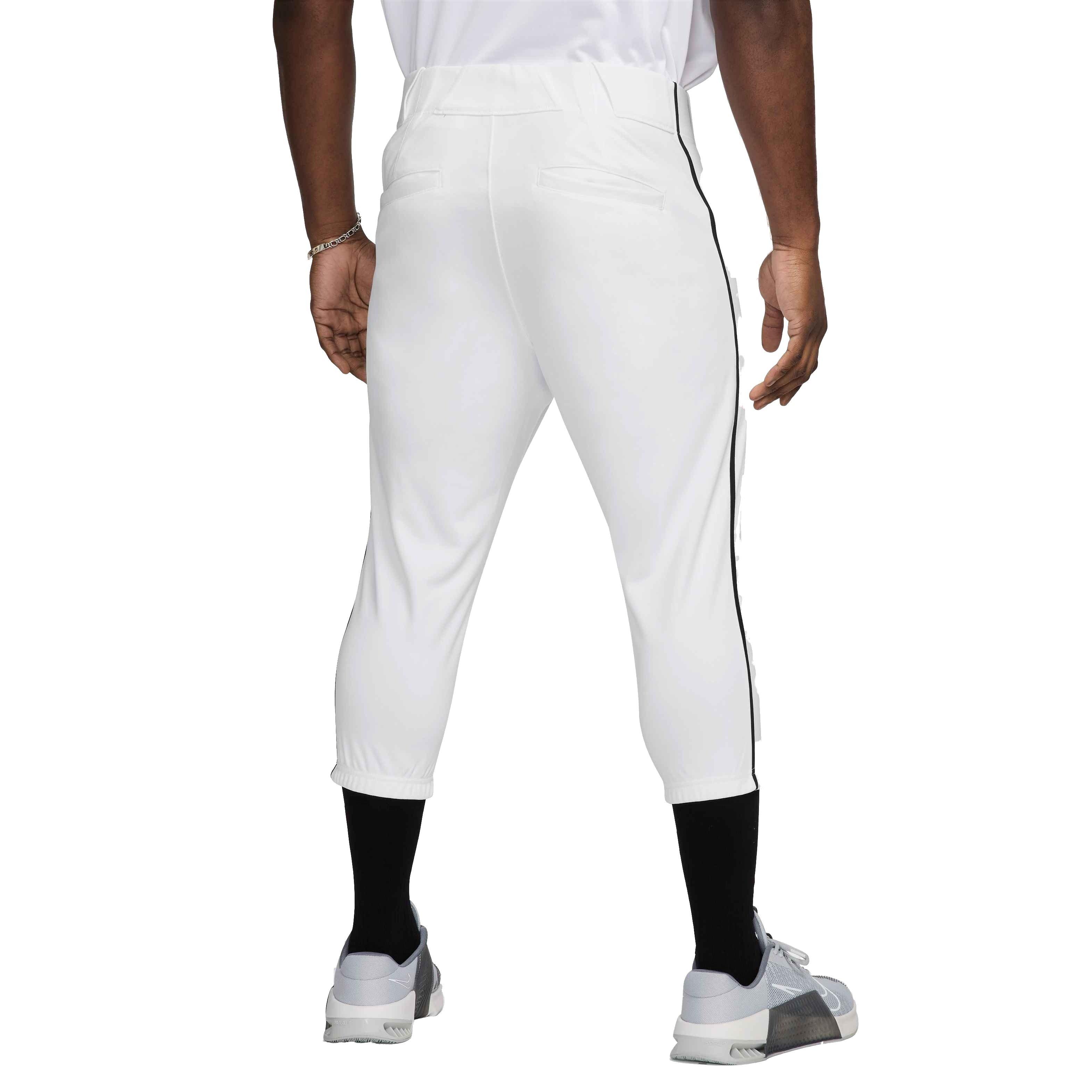 Nike Men's Vapor Select 2 High Piped Baseball Pants - WHITE/BLACK Thumbnail View 2
