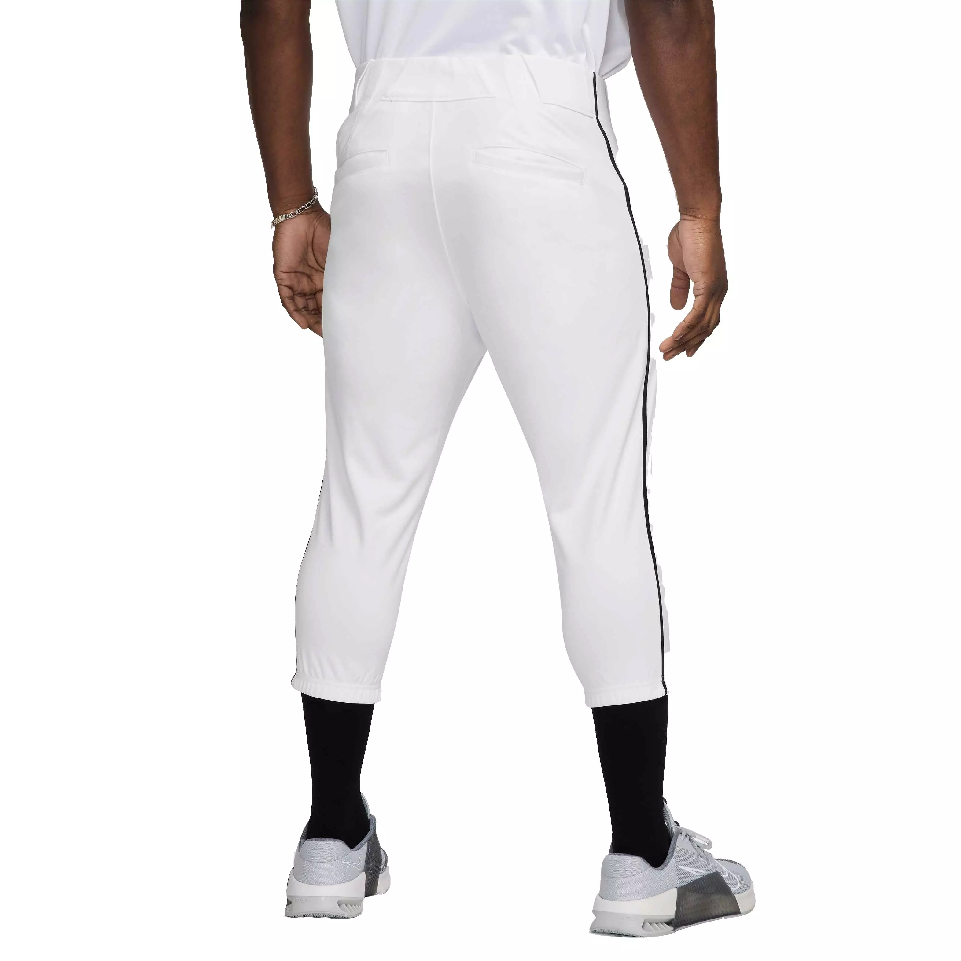 Nike Men's Vapor Select 2 High Piped Baseball Pants - WHITE/BLACK