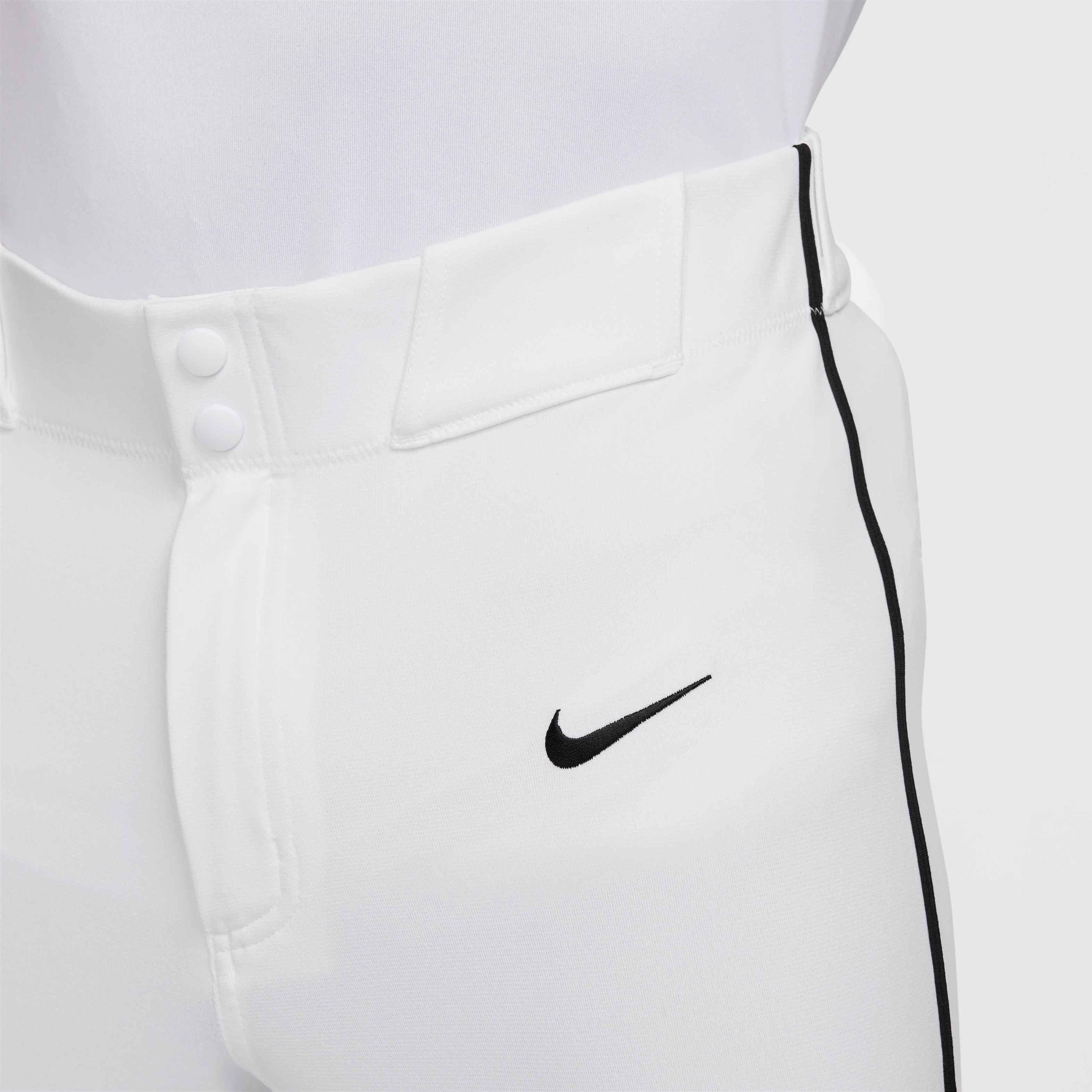 Nike Men's Vapor Select 2 High Piped Baseball Pants - WHITE/BLACK Thumbnail View 3
