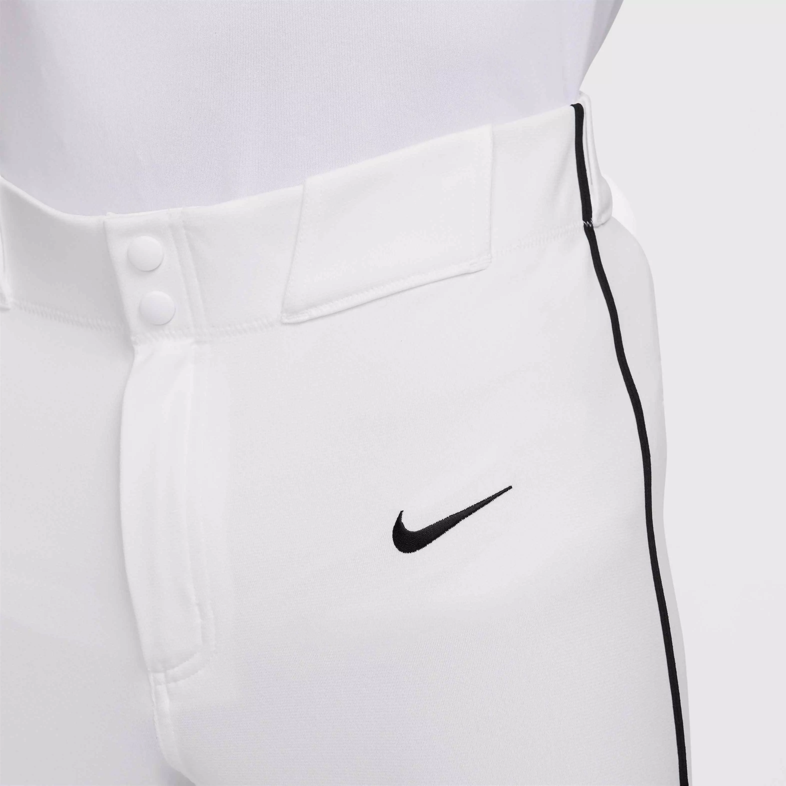 Nike Men's Vapor Select 2 High Piped Baseball Pants - WHITE/BLACK