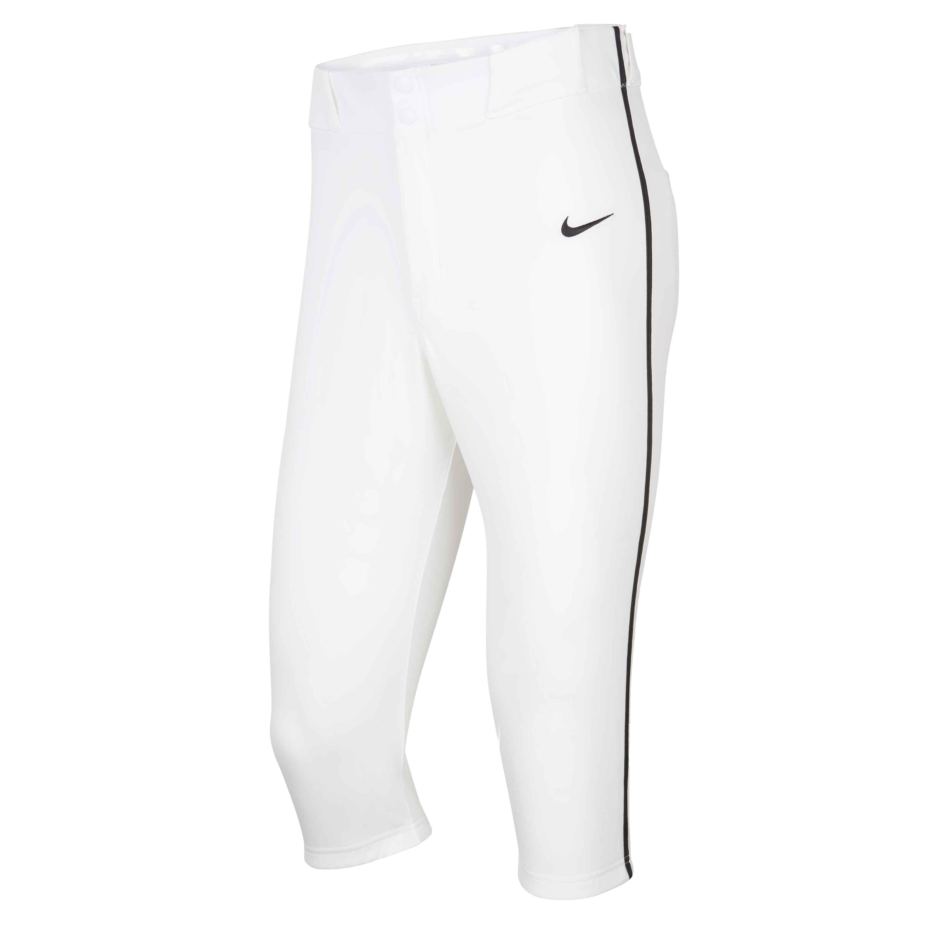 Nike Men's Vapor Select 2 High Piped Baseball Pants - WHITE/BLACK Thumbnail View 4