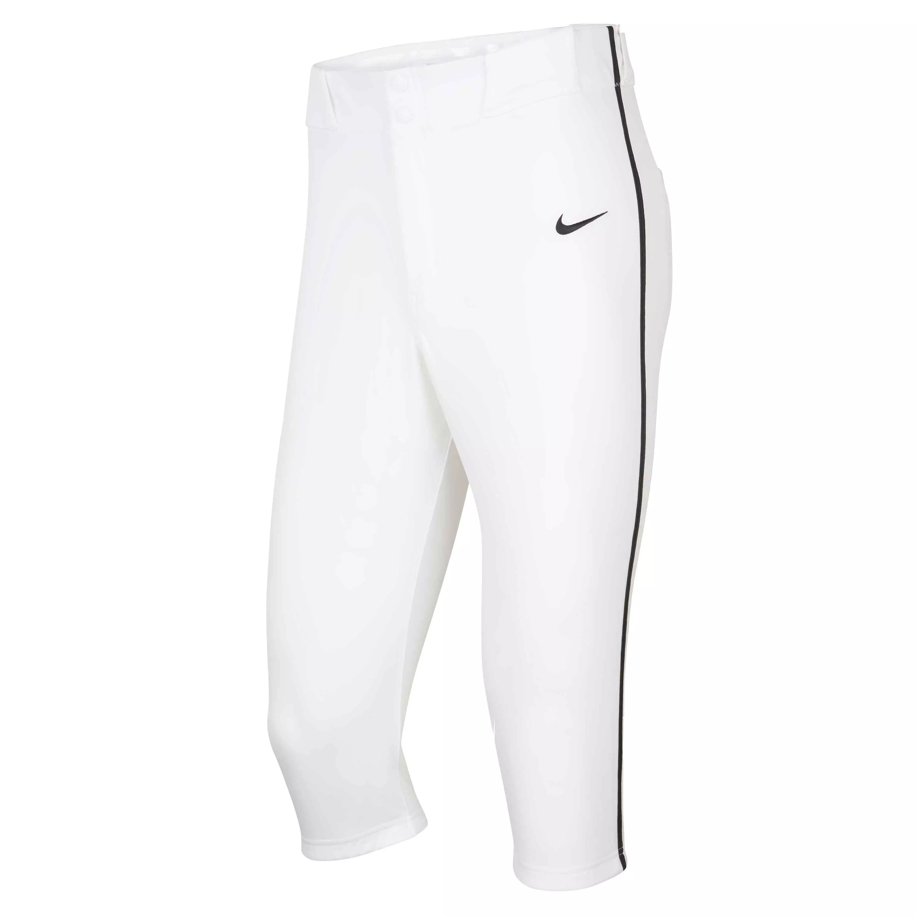 Nike Men's Vapor Select 2 High Piped Baseball Pants - WHITE/BLACK