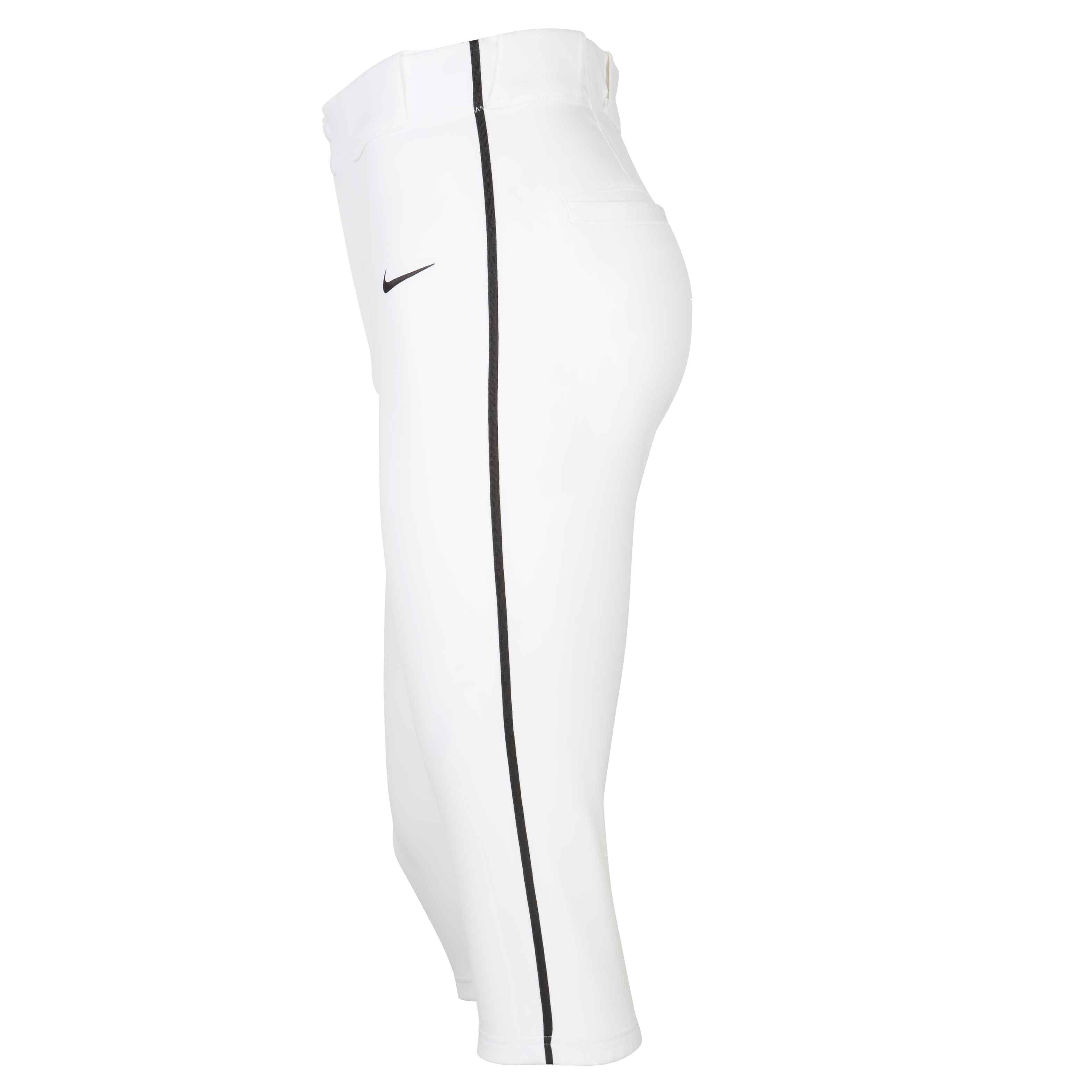 Nike Men's Vapor Select 2 High Piped Baseball Pants - WHITE/BLACK Thumbnail View 6