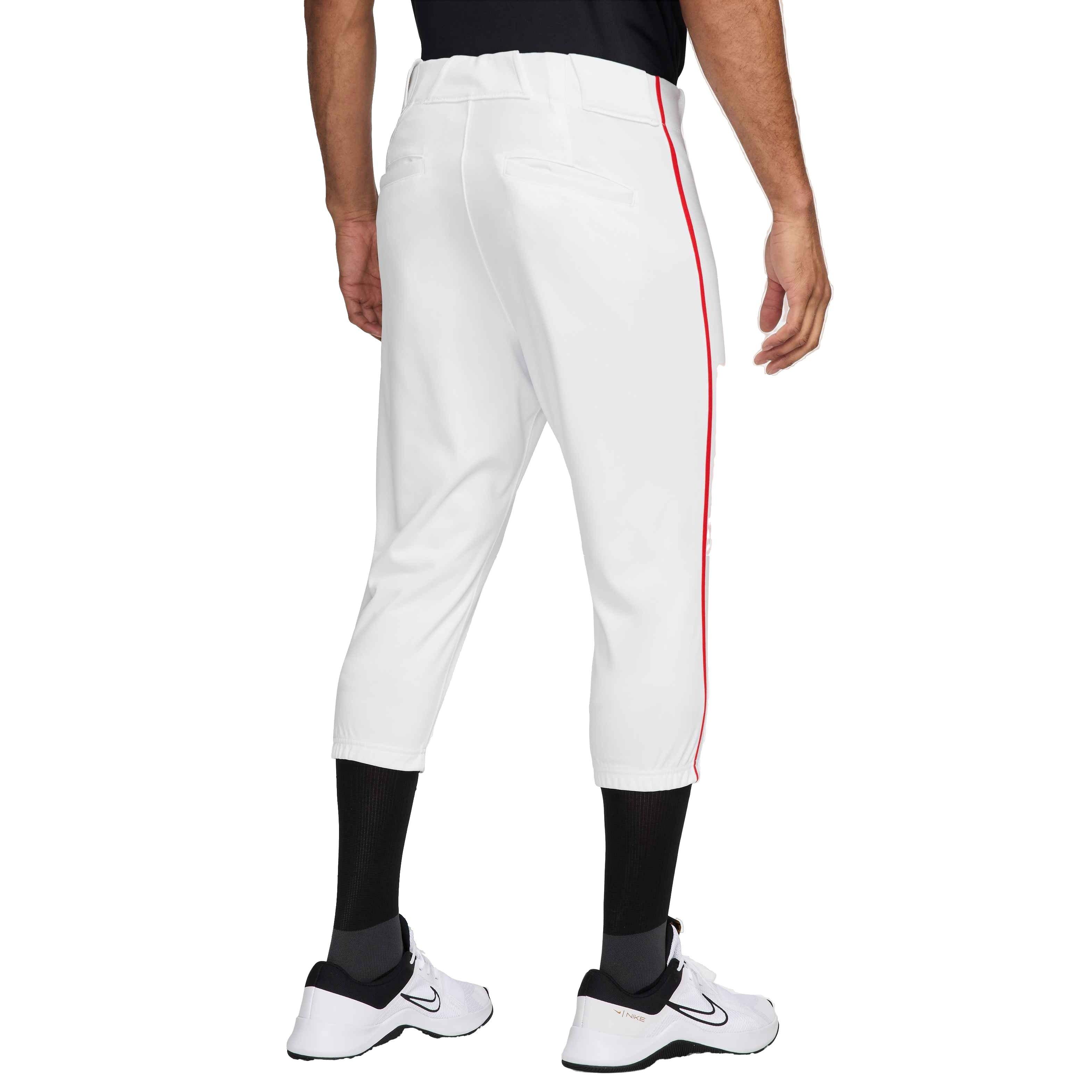 Nike Men's Vapor Select 2 High Piped Baseball Pants - WHITE/RED/BLACK Thumbnail View 2