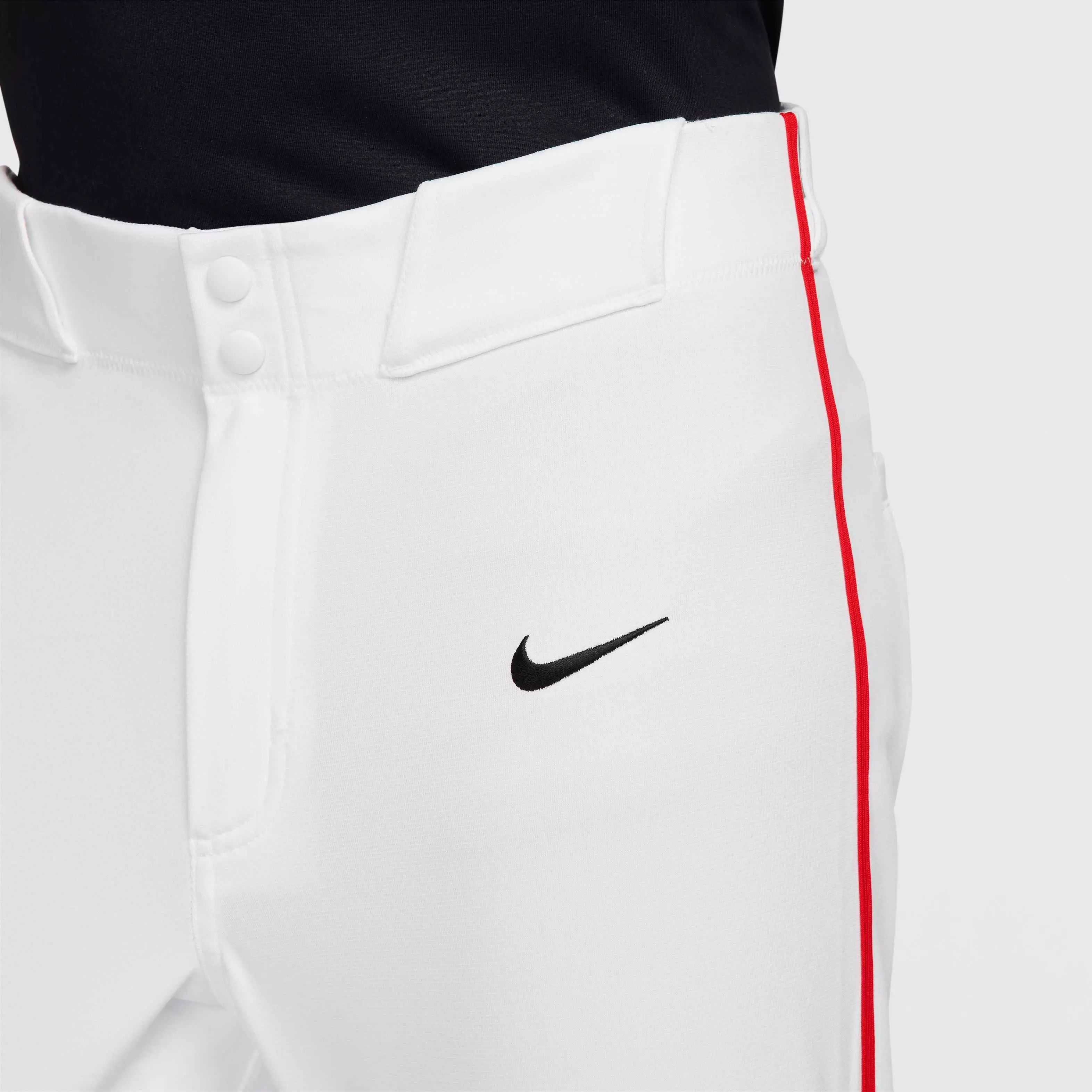 Nike Men's Vapor Select 2 High Piped Baseball Pants - WHITE/RED/BLACK