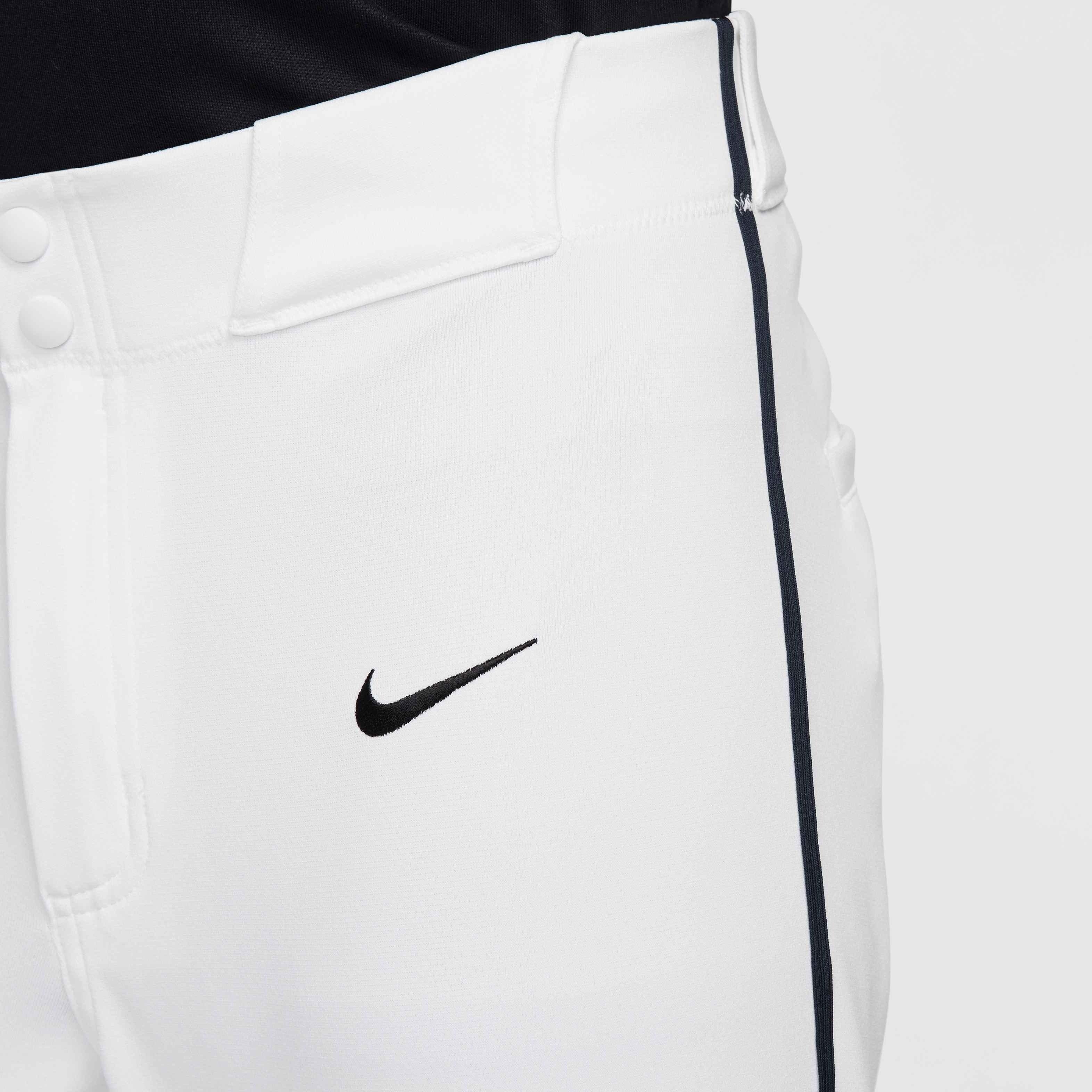Nike Men's Vapor Select 2 High Piped Baseball Pants - WHITE/NAVY Thumbnail View 3