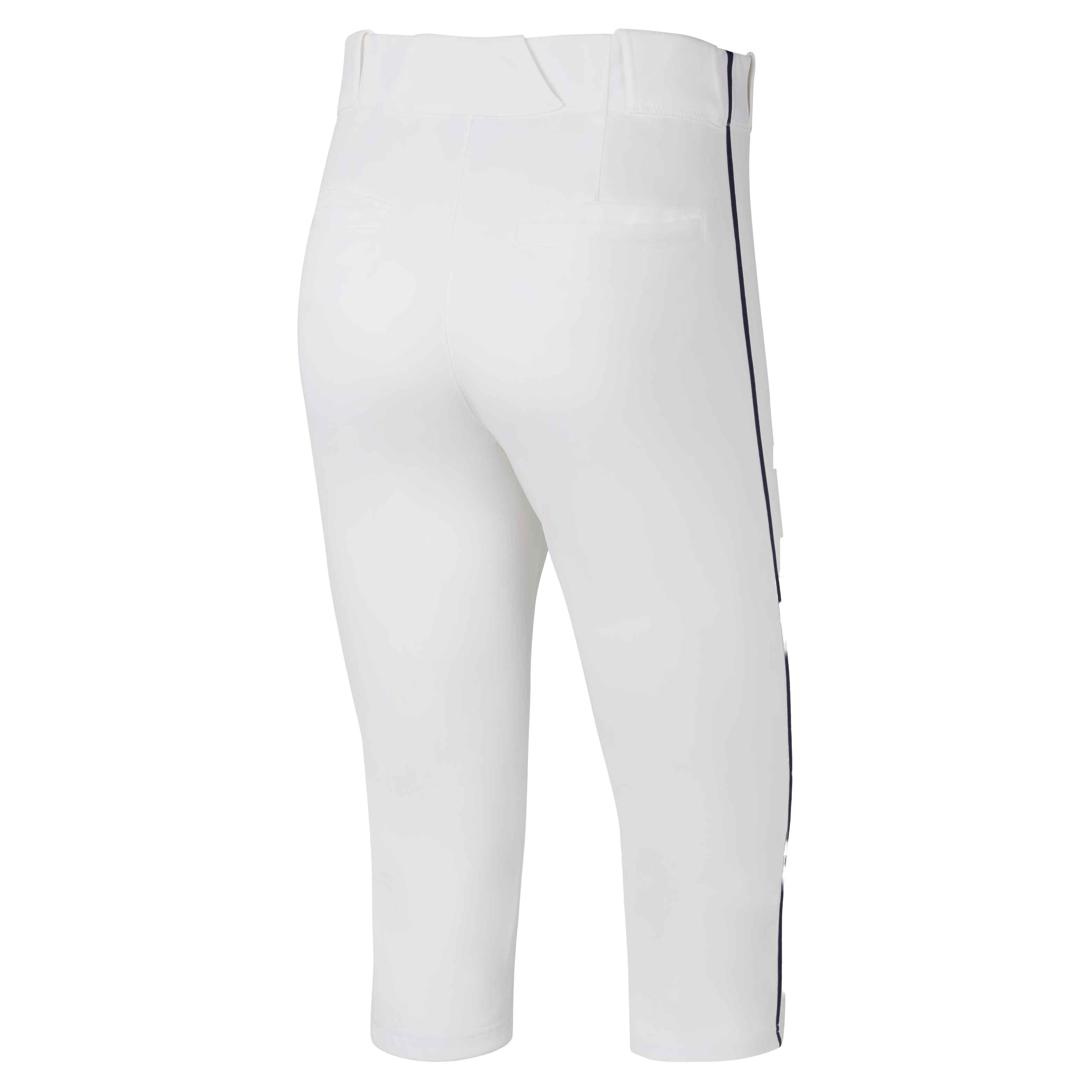 Nike Men's Vapor Select 2 High Piped Baseball Pants - WHITE/NAVY Thumbnail View 5
