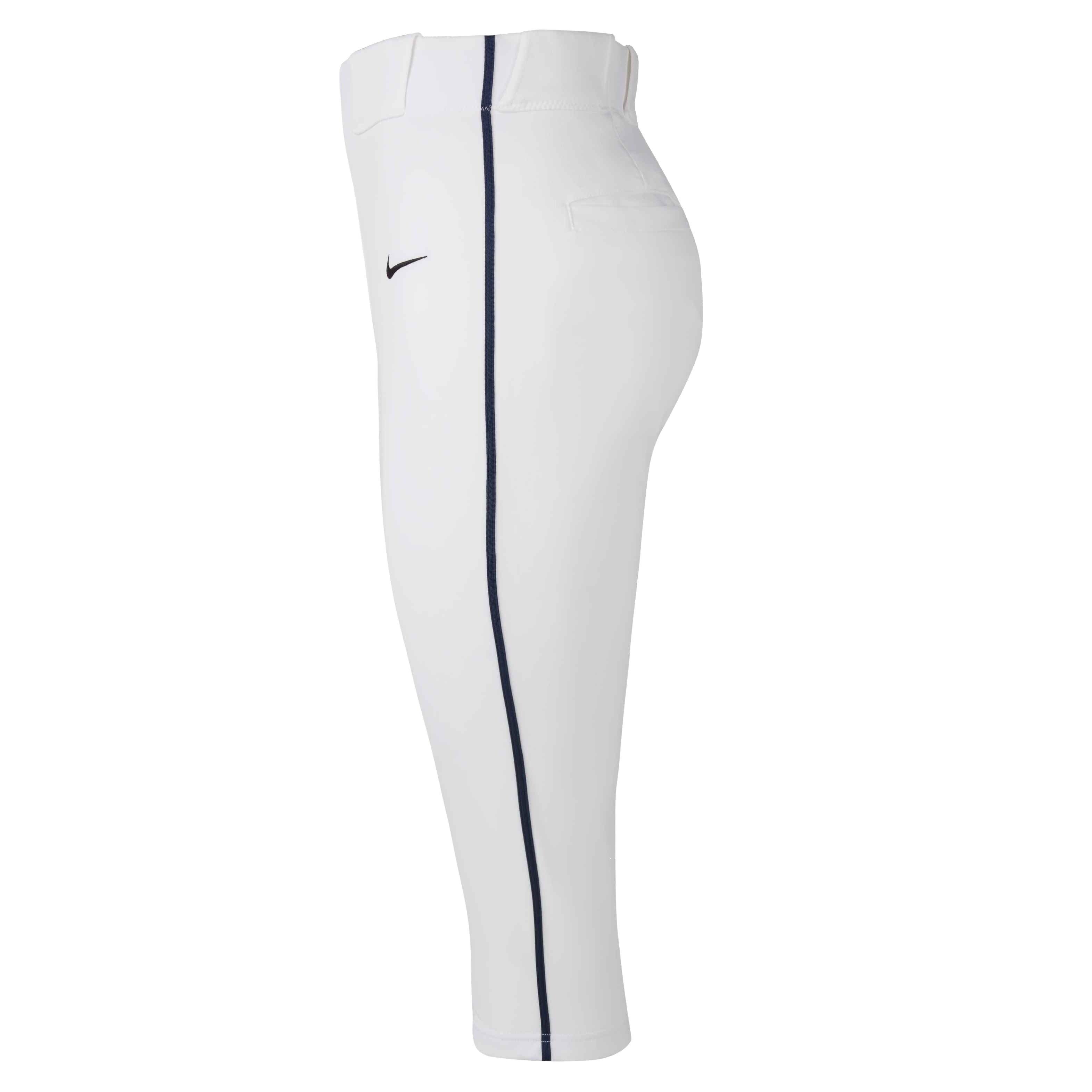 Nike Men's Vapor Select 2 High Piped Baseball Pants - WHITE/NAVY Thumbnail View 6