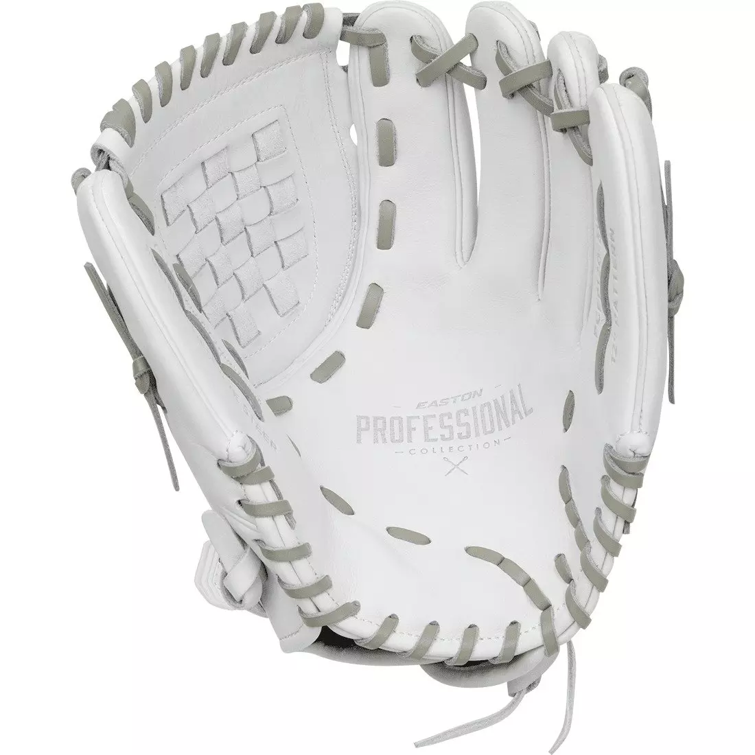 Easton 2024 Professional Collection 12" Infield Softball Glove LHT - WHITE/GREY