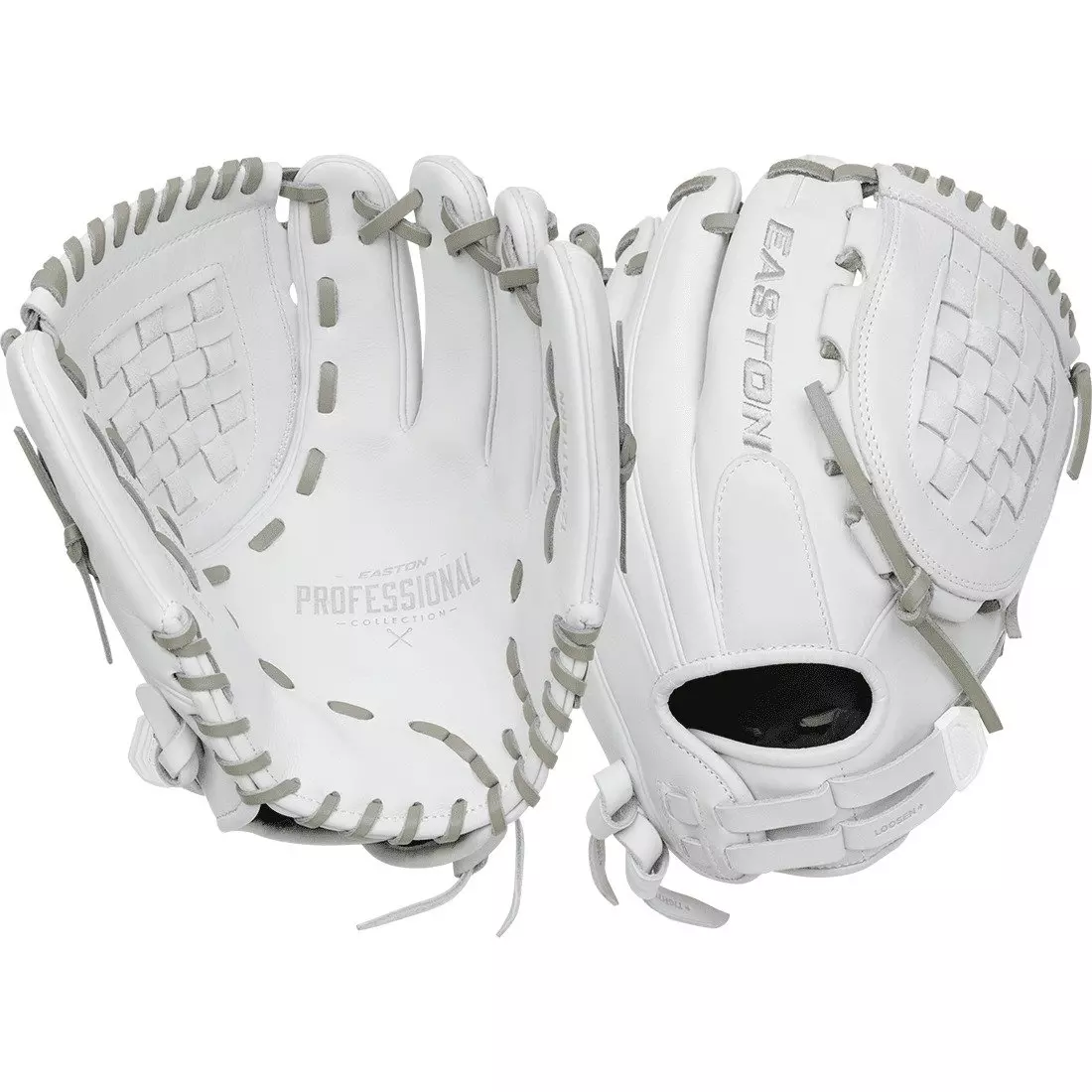 Easton 2024 Professional Collection 12" Infield Softball Glove LHT - WHITE/GREY
