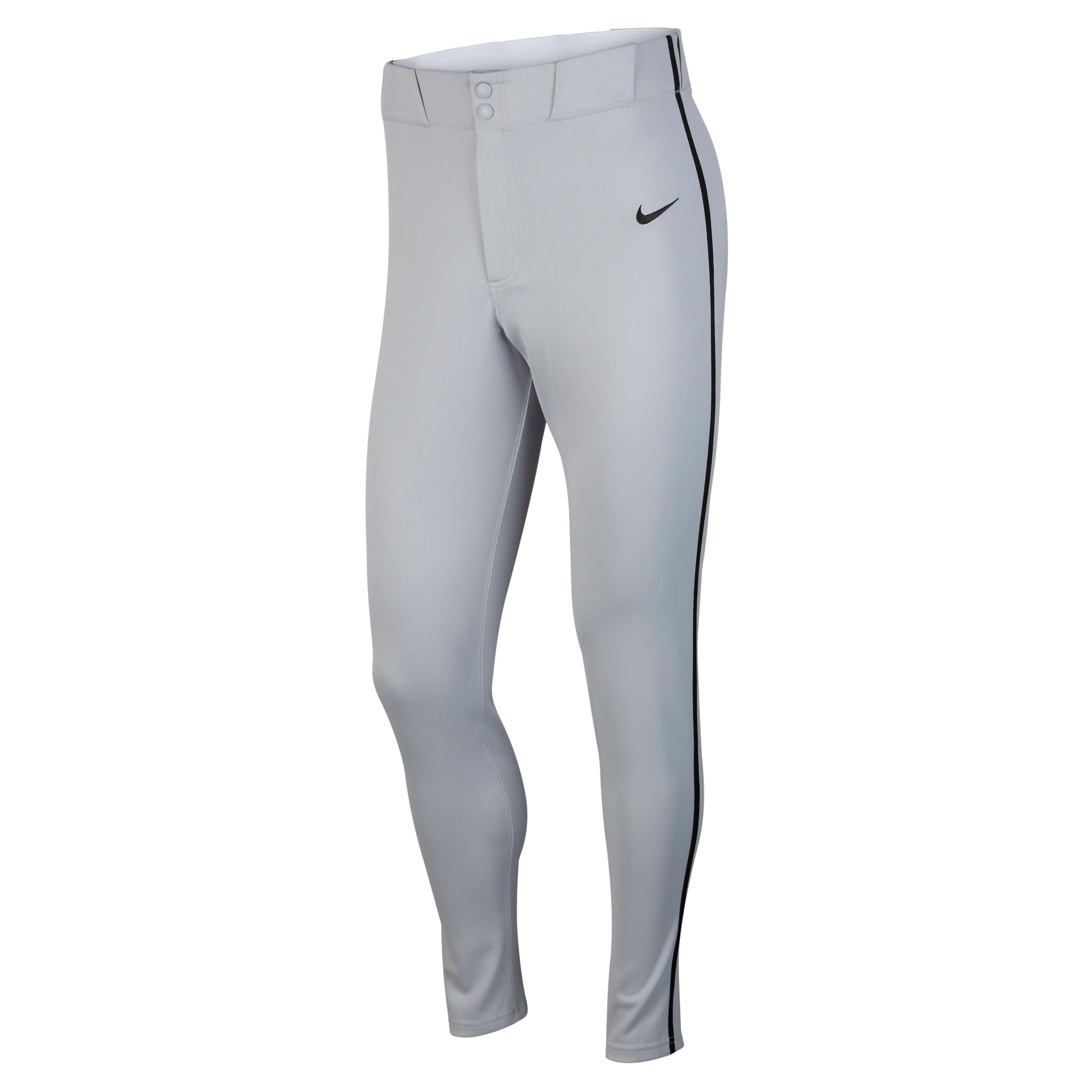Nike Men's Vapor Select Piped Baseball Pants - GREY/BLACK Thumbnail View 1