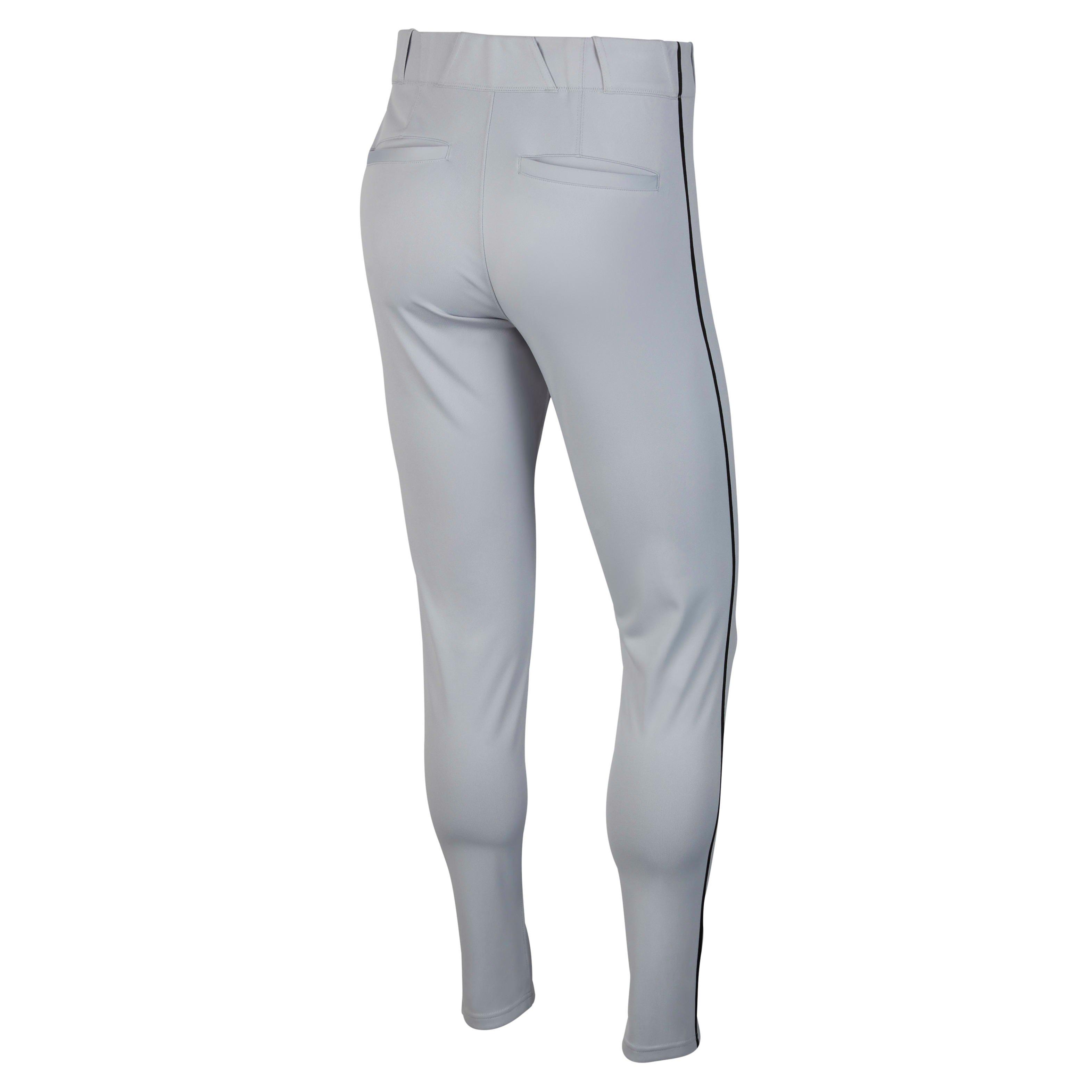 Nike Men's Vapor Select Piped Baseball Pants - GREY/BLACK Thumbnail View 2