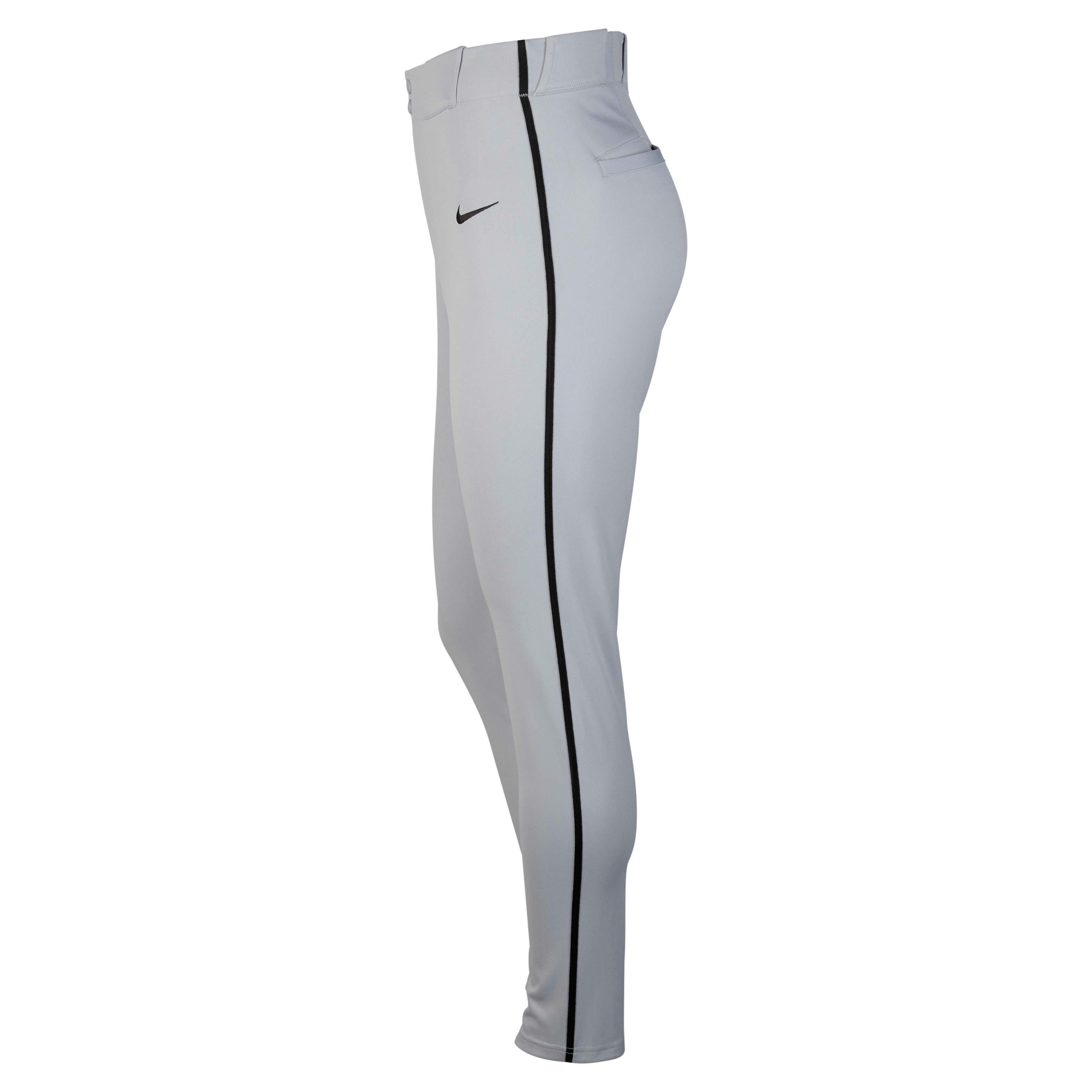 Nike Men's Vapor Select Piped Baseball Pants - GREY/BLACK Thumbnail View 3