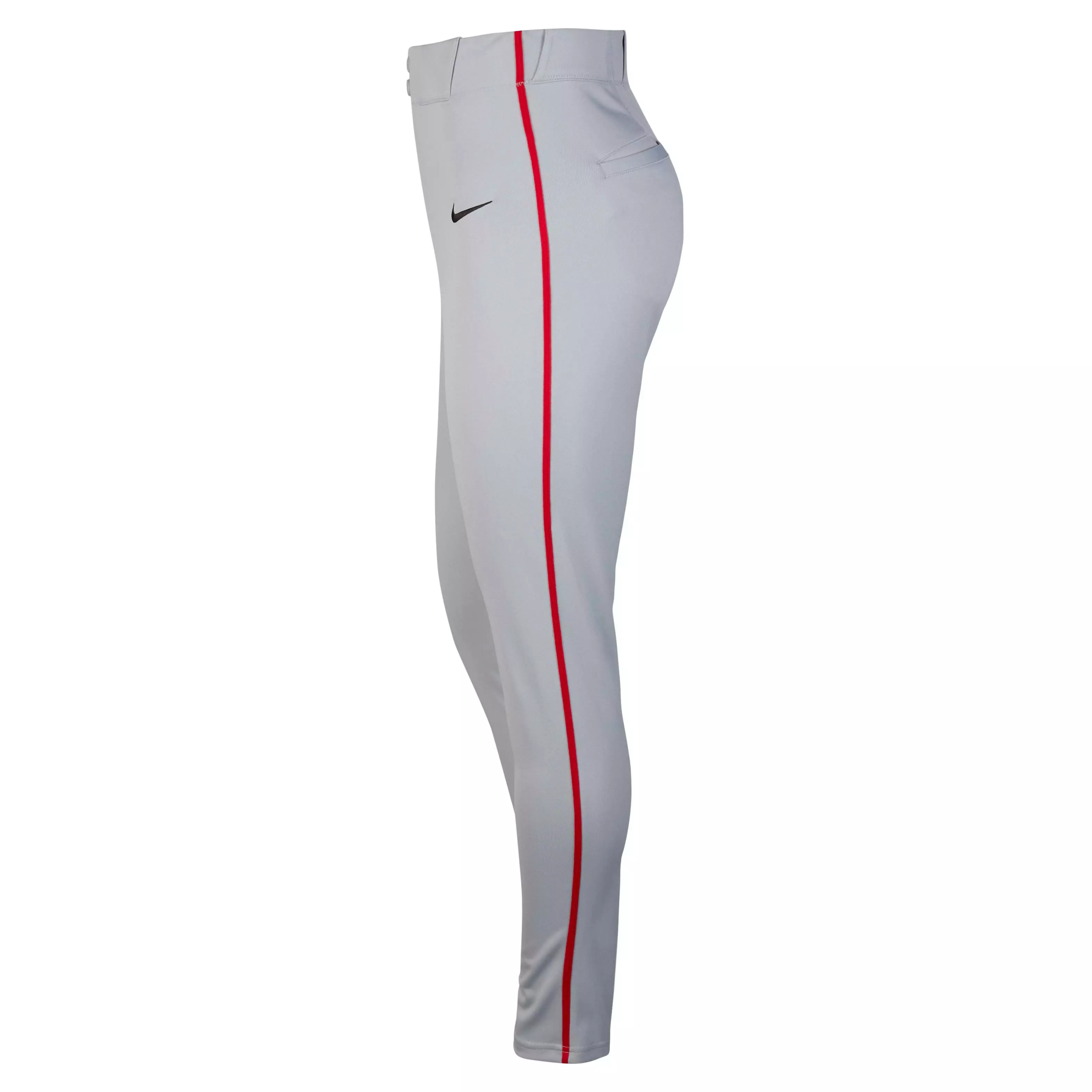 Nike Men's Vapor Select Piped Baseball Pants - GREY/RED